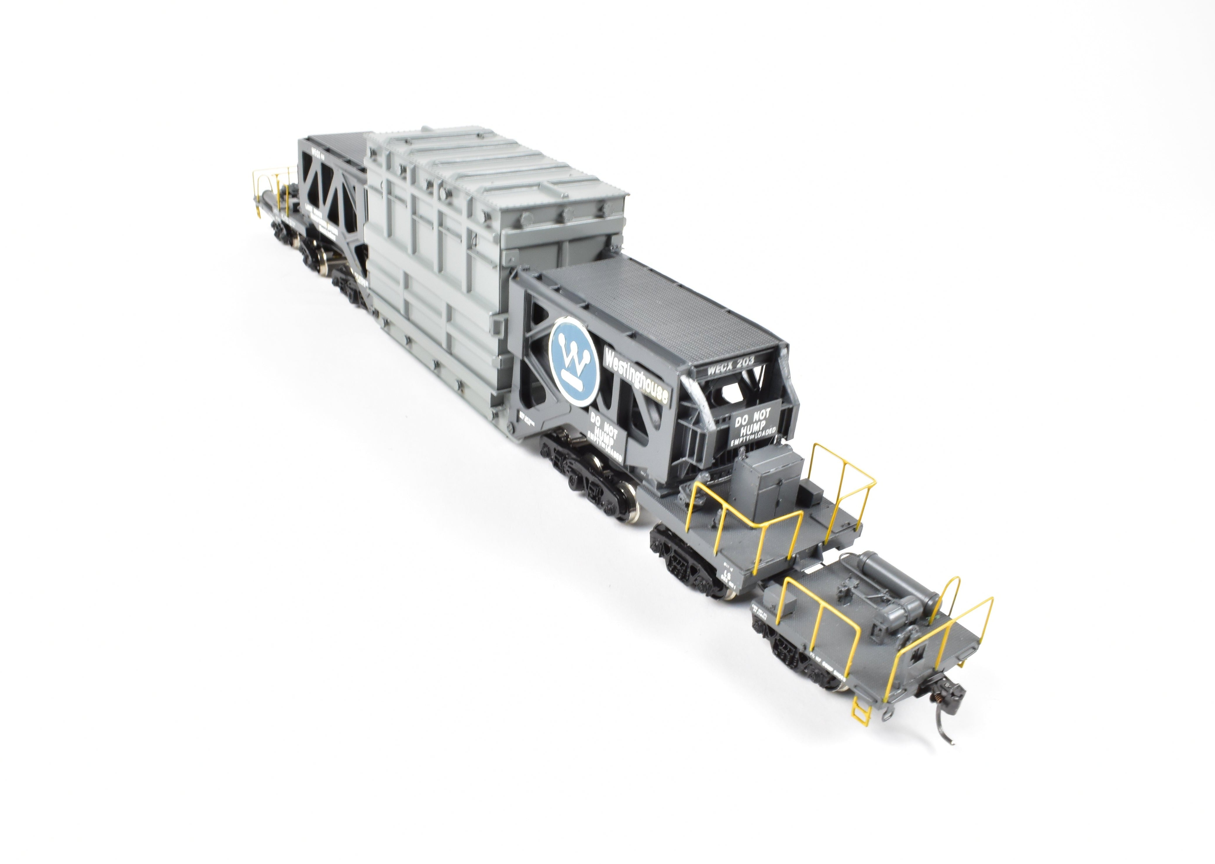 HO Scale Brass Consignment OMI - Overland Models, Inc. Schnabel Car with Removable Transformer Load in CP Westinghouse WECX 203 Livery for Model Railroading Enthusiasts