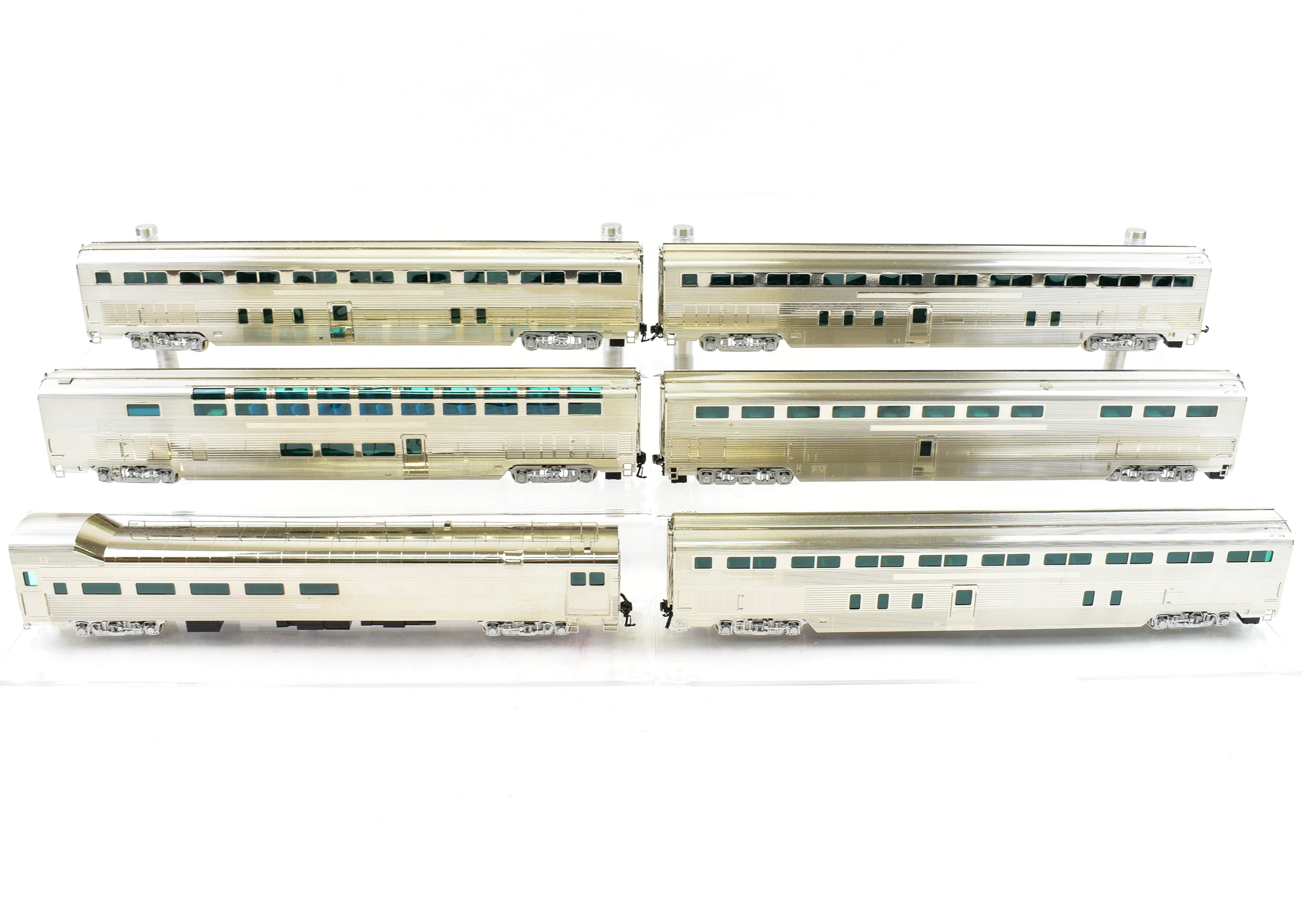 HO Brass CON Hallmark Models ATSF Santa Fe High-Level 6-Car Super Crown Special Revised Set