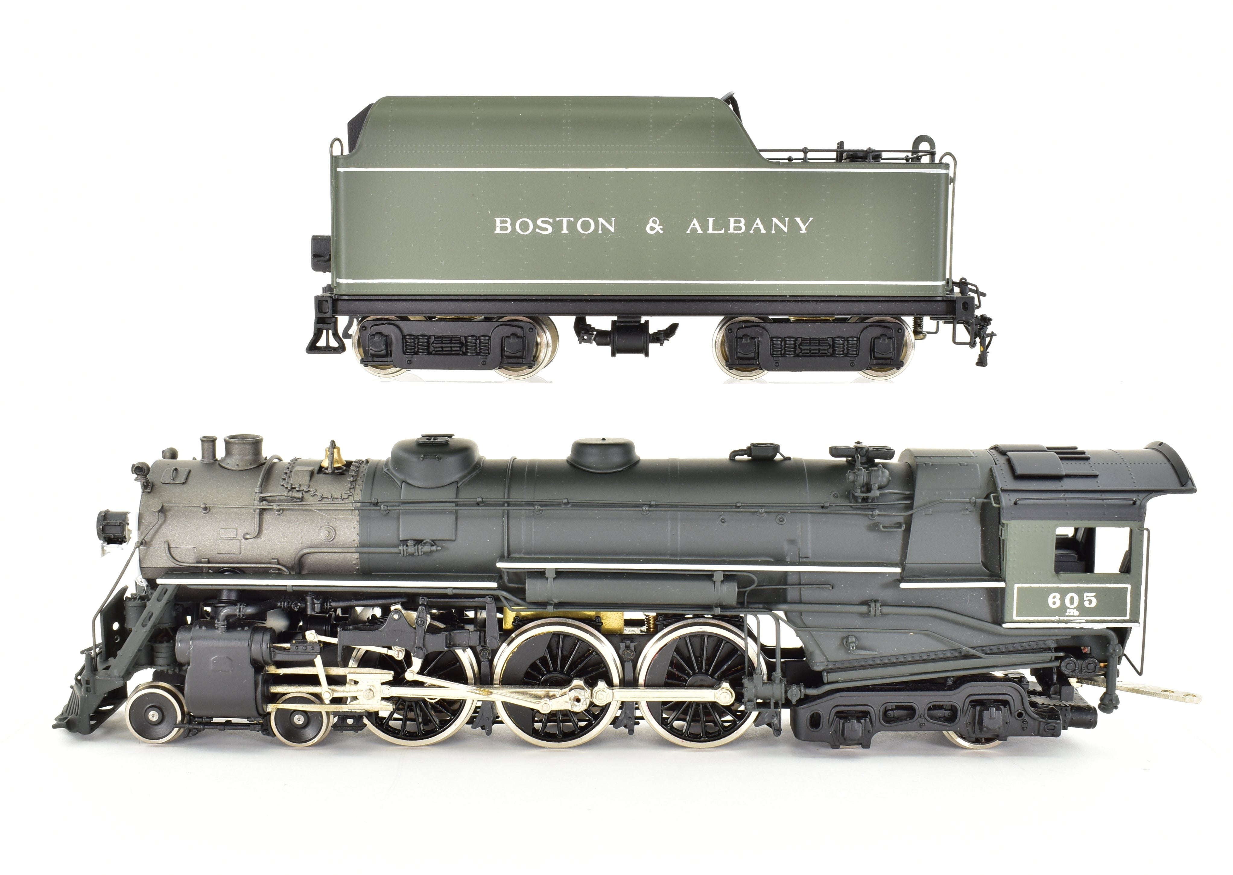 HO Scale Brass Key Imports Boston & Albany J - 2b 4 - 6 - 4 Hudson No. 605 Round Dome FP