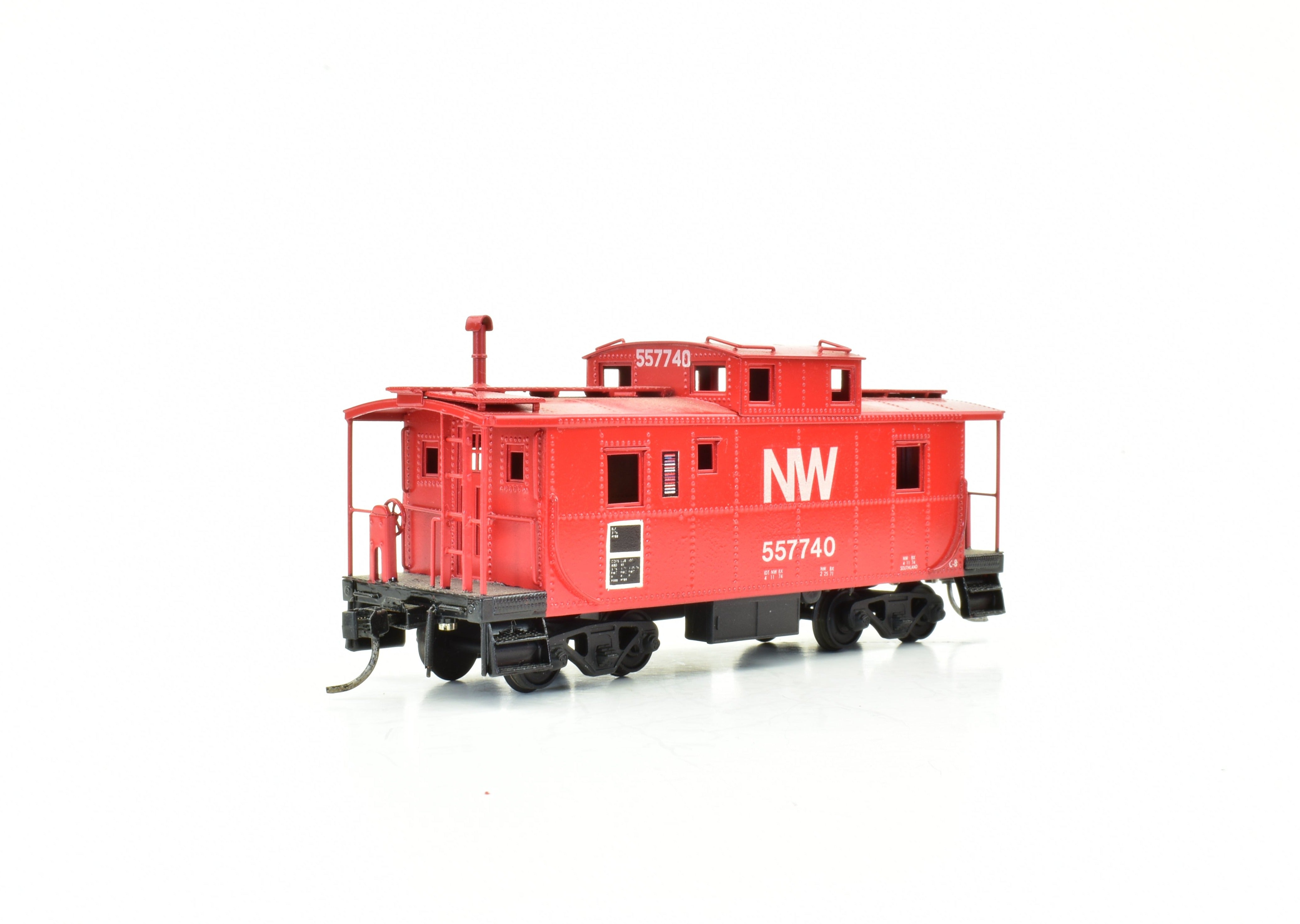 HO Scale Brass Westside Model Co. Norfolk & Western Steel Caboose with Custom Painting and Kadee Couplers