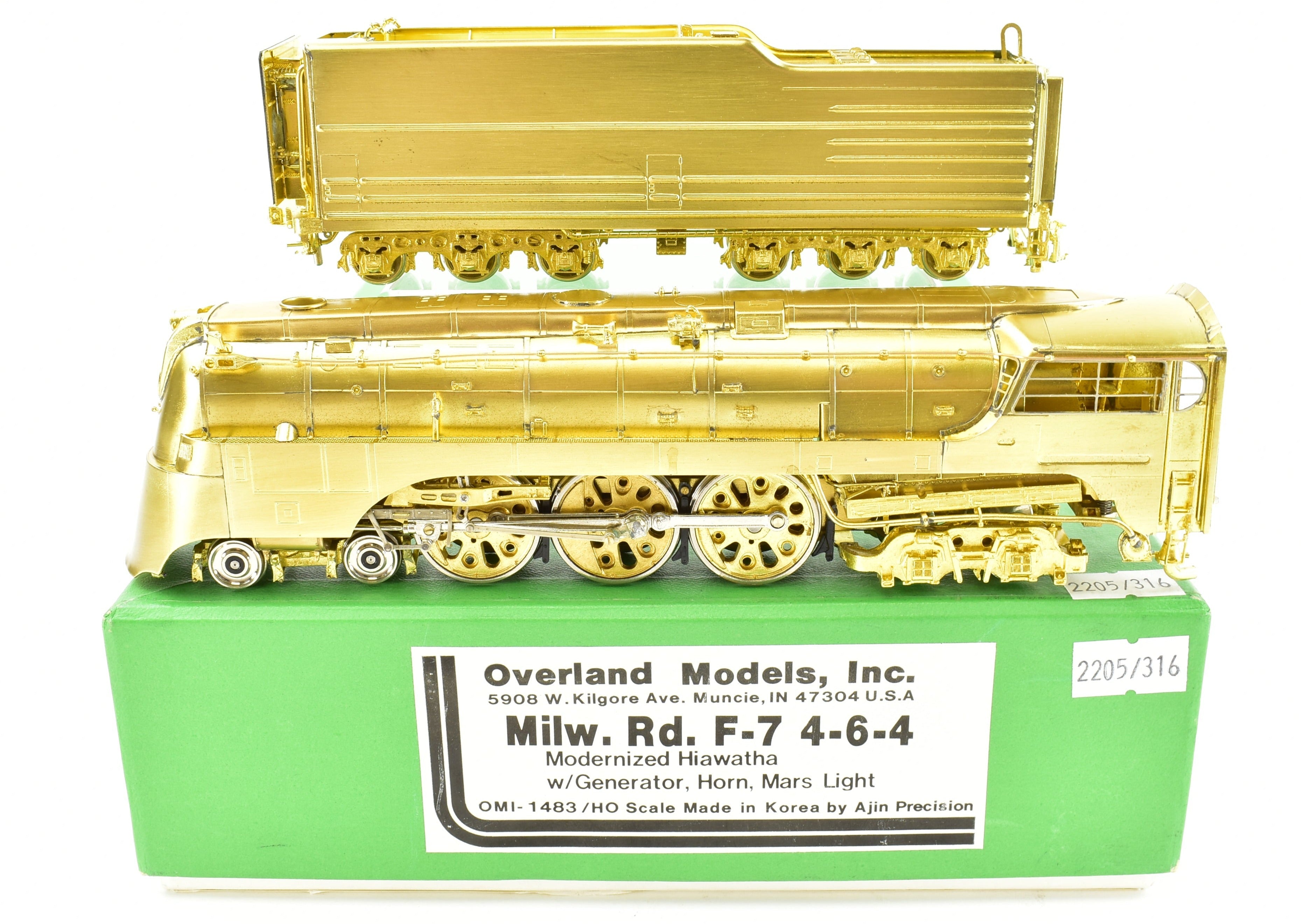 HO Brass OMI Overland Models' Milwaukee Road F-7 4-6-4 Baltic Factory-New Model