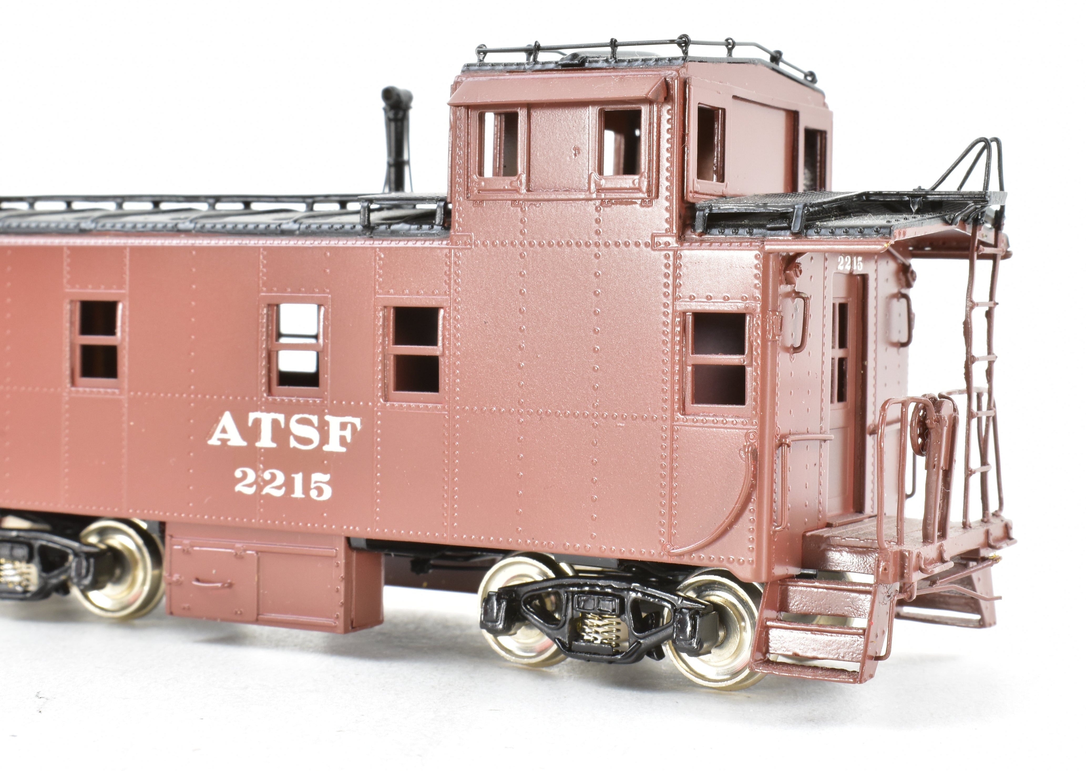 HO Brass ATSF - Santa Fe #2201 Class Flat Side Caboose by Key Imports, Original FP Version
