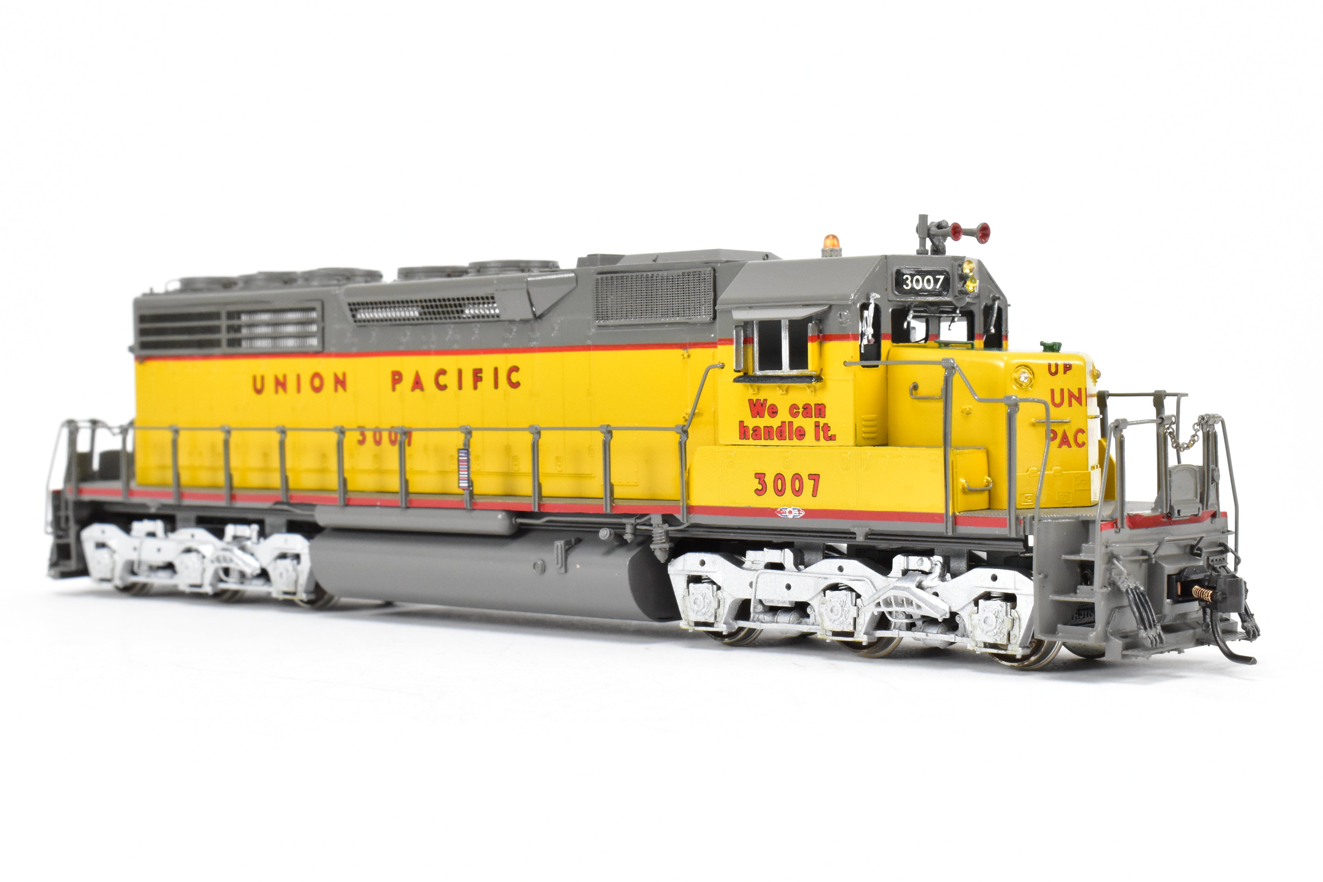 HO Scale Brass Model Train by Overland Models Inc. (OMI) - Union Pacific EMD SD40 Locomotive with Low Mounted Brake Cylinders and Low Hood, Custom Painted as CP No. 3007