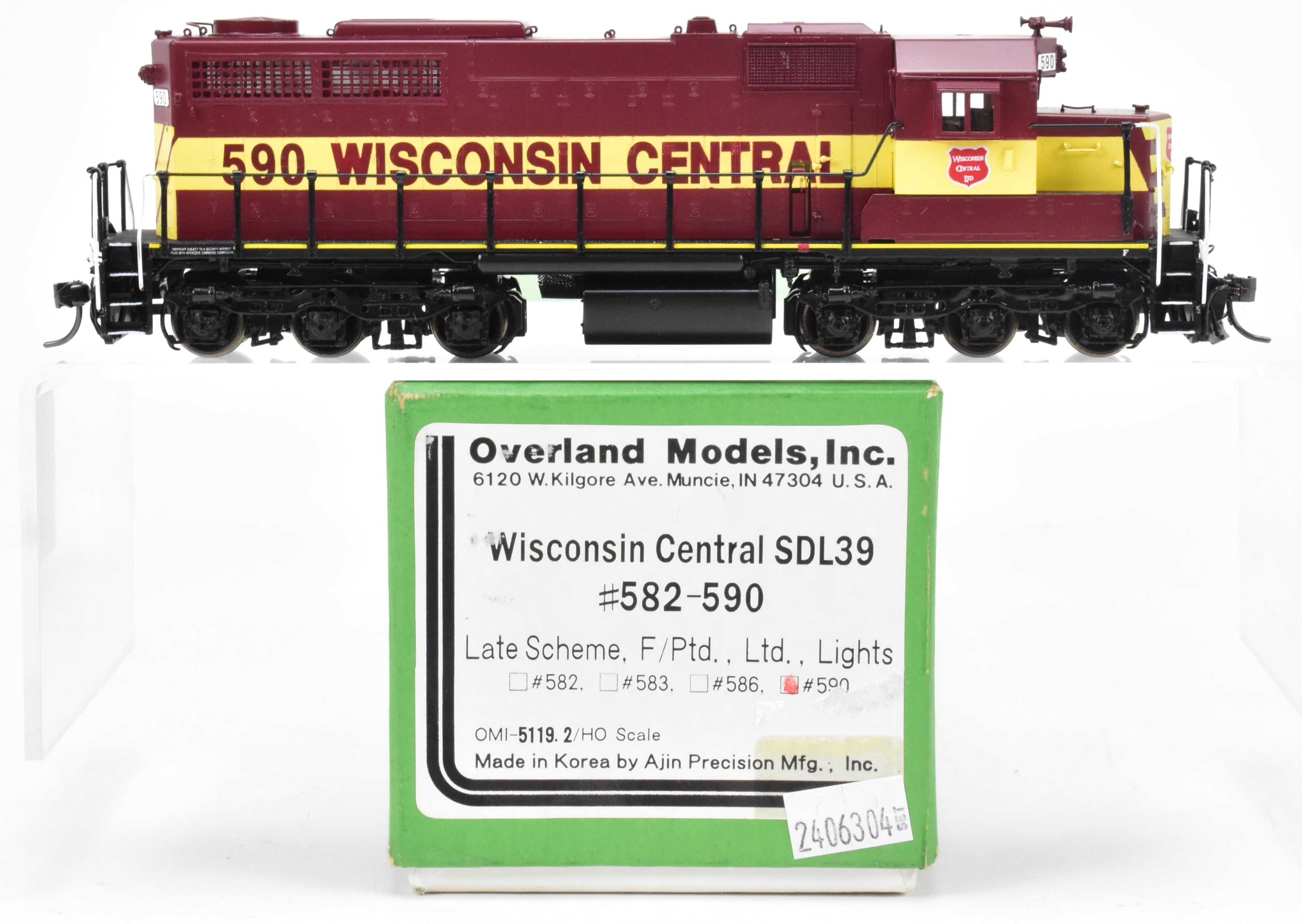 HO Brass OMI - Overland Models, Inc. WC Wisconsin Central EMD SDL39 Factory Painted #590