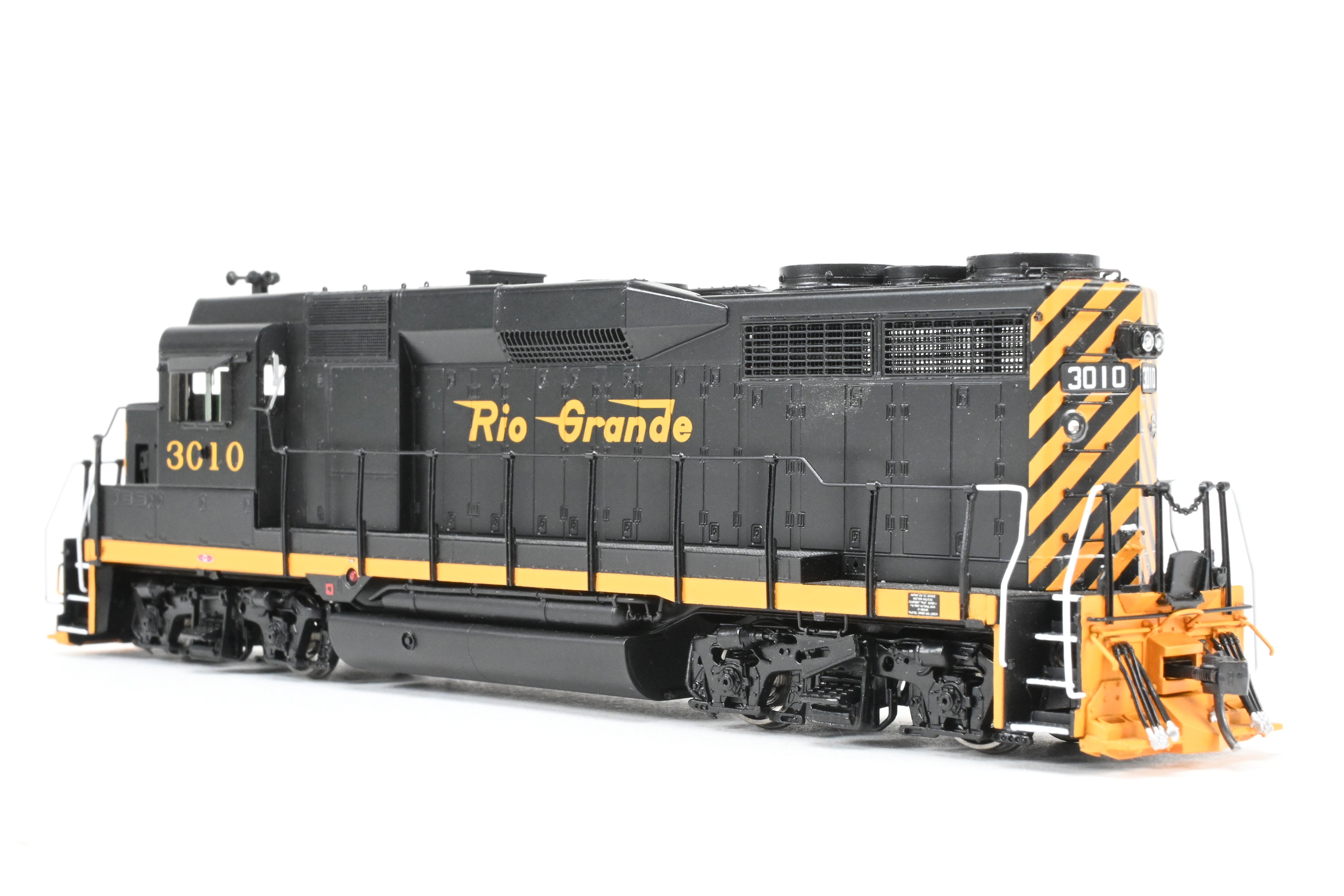 HO Scale Brass D&RGW EMD GP30 FP #3010 Black/Orange Model by Overland with DCC