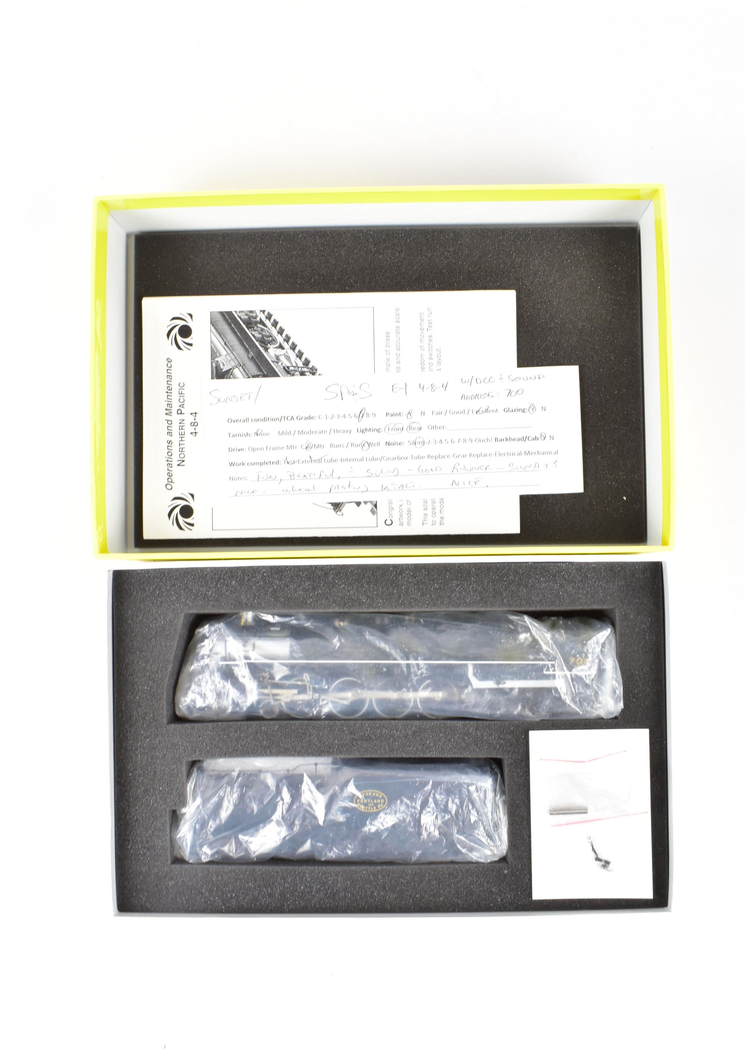 Sunset Models HO Brass SP&S E-1 4-8-4 FP #700 with QSI DCC & Sound