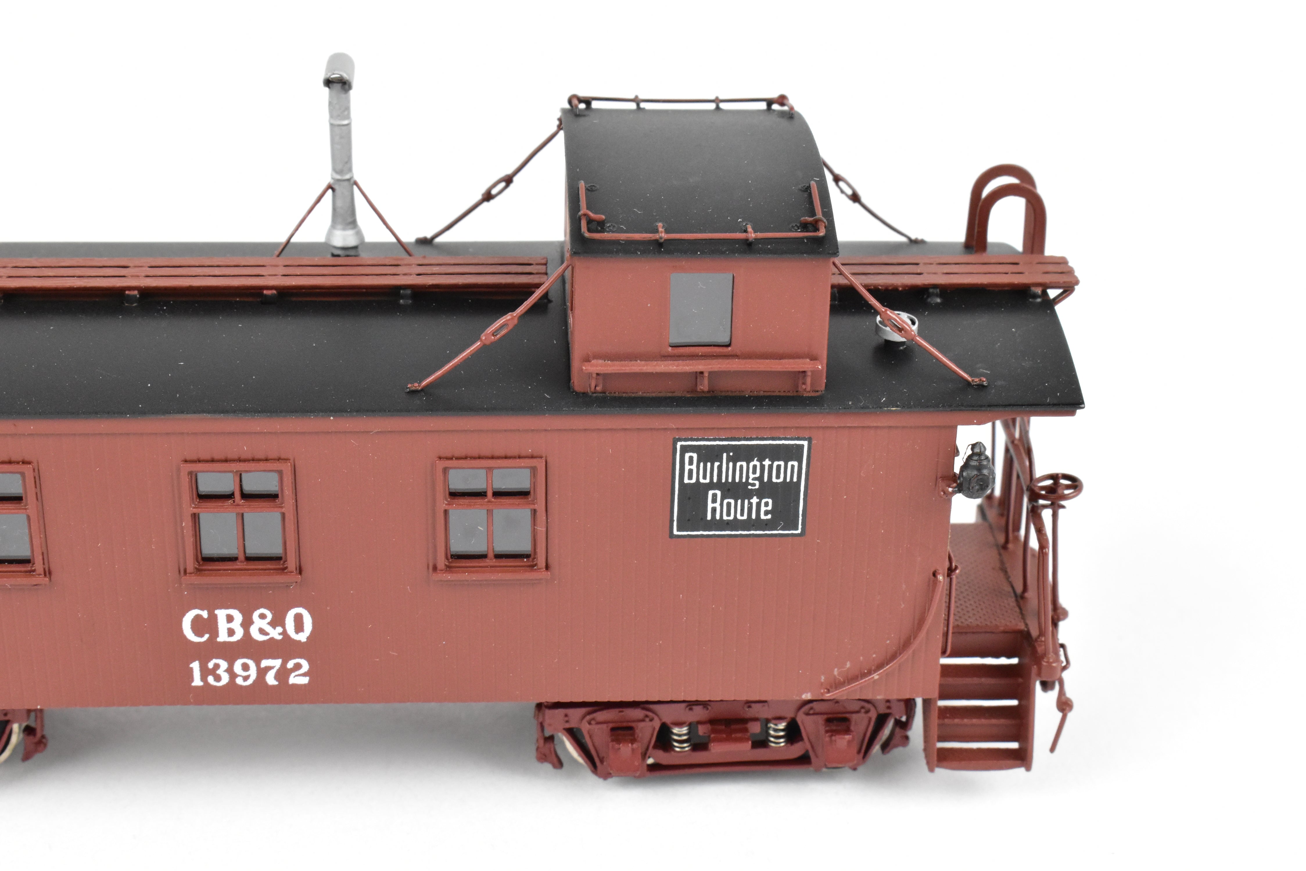 1997 HO Brass Challenger Imports Burlington Route 30 ft Wood Waycar No. 13972