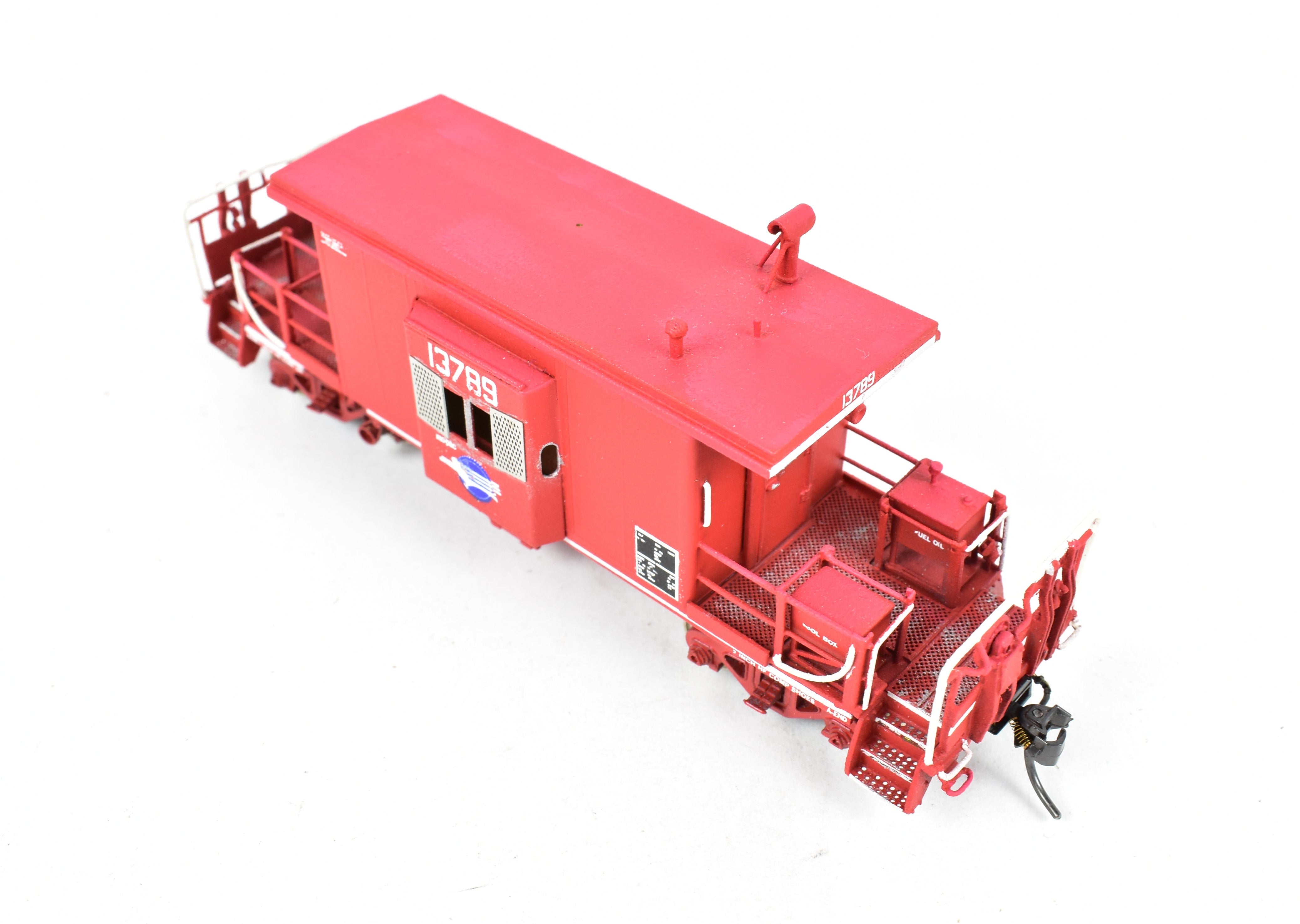 OMI HO Brass Missouri Pacific Bay Window Caboose with Small Side Windows, Custom Painted