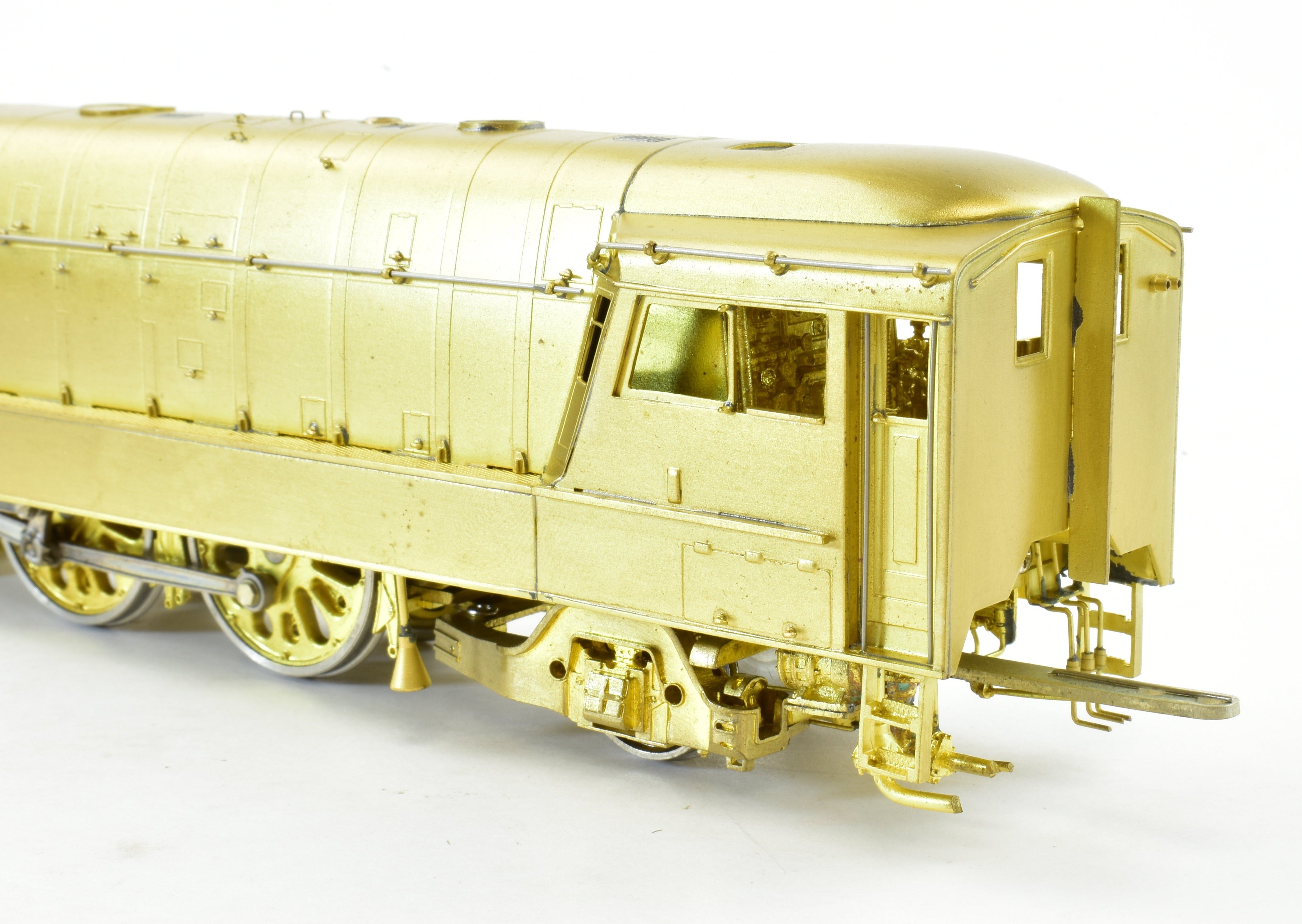 HO Scale Brass Model Train by Overland Models, Inc. - Streamlined Atlantic 4-4-2 Locomotive of Milwaukee Road (MILW) with Modernized 'Hiawatha' Design