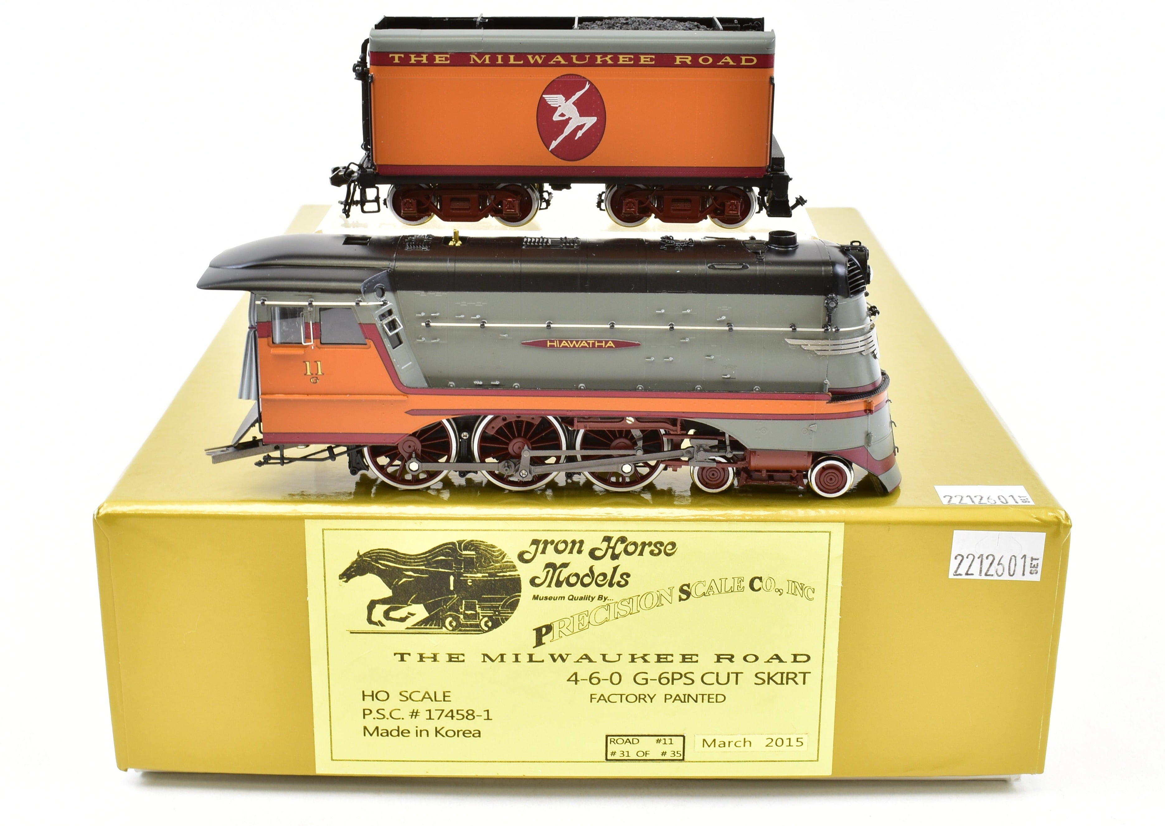 HO Scale Brass Precision Scale Co. Milwaukee Road 4-6-0 G-6PS Cut Skirt FP #11 Model