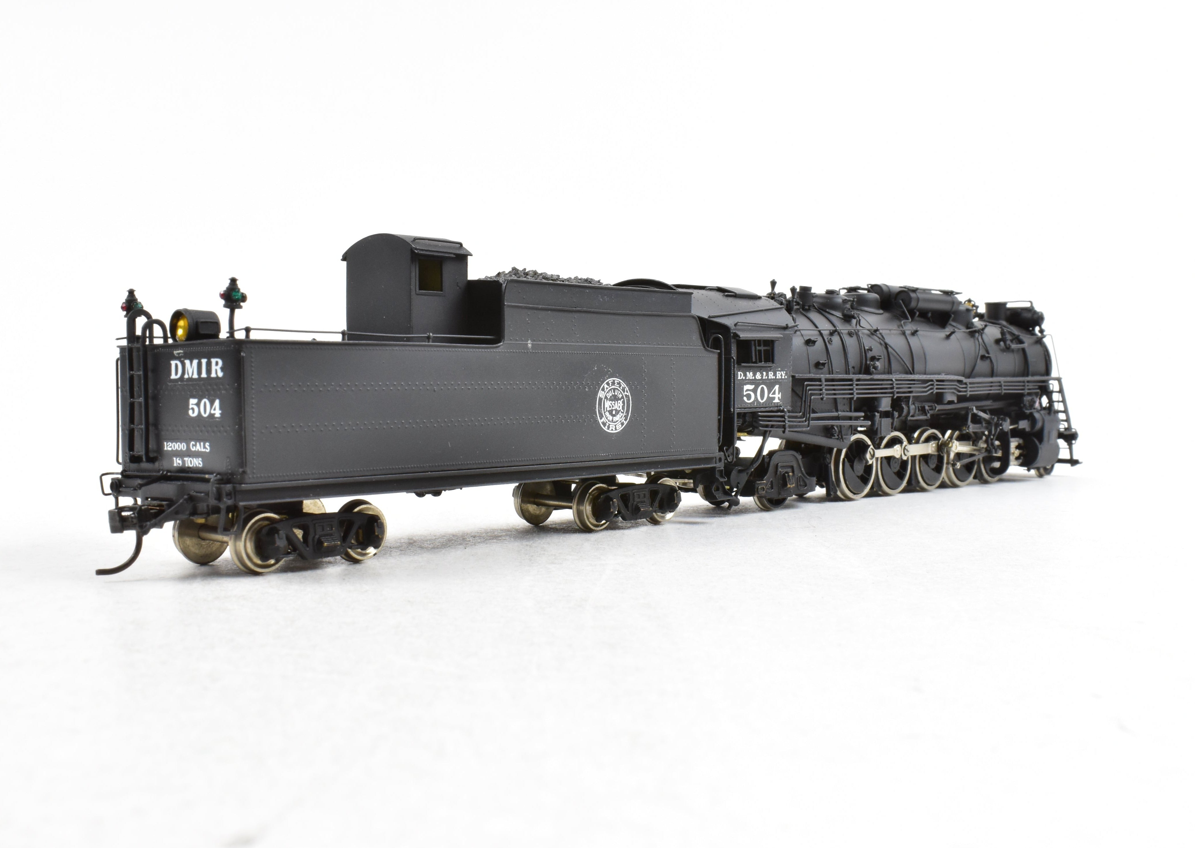 HO Brass Key Imports DM&IR 2-10-2 Santa Fe Class E Custom Painted Locomotive No. 504