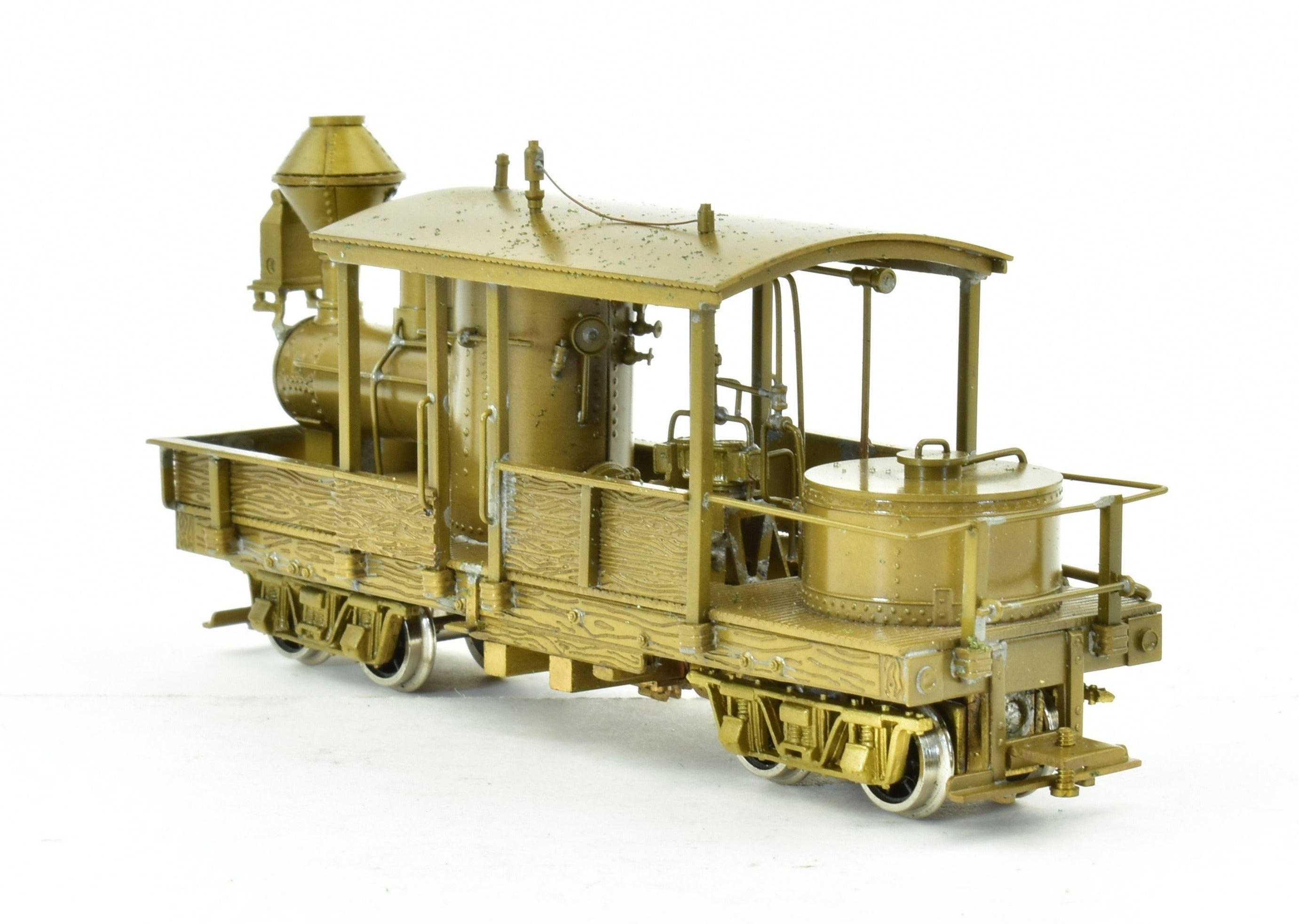 HOn3 Scale Brass Model of Northwest Short Line's 15 - ton Tee Boiler Class A Climax Logging Locomotive