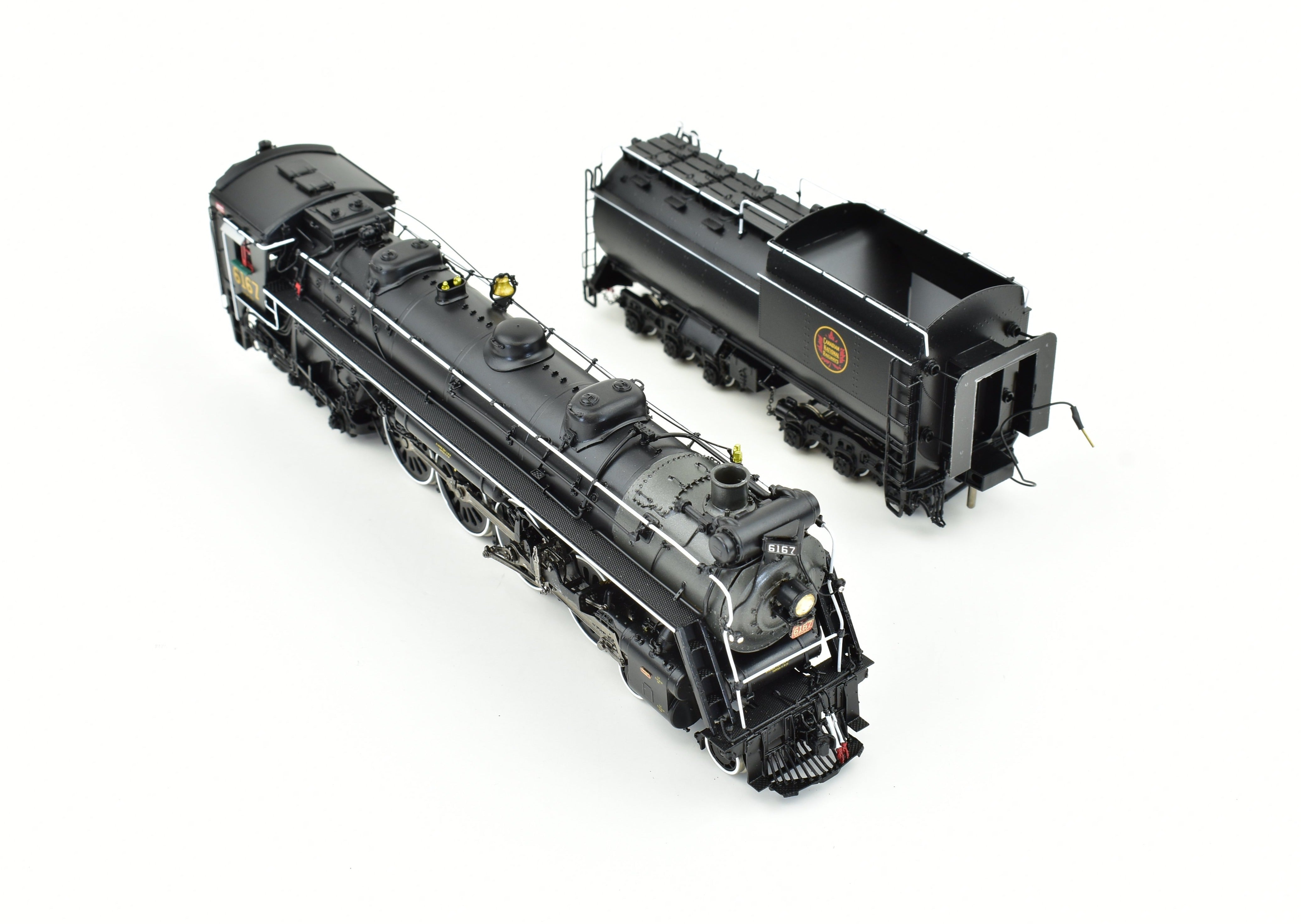 HO Scale Brass Model Train - Division Point (DVP) Canadian National Railway Class U - 2 - e 4 - 8 - 4 Steam Locomotive FP #6167