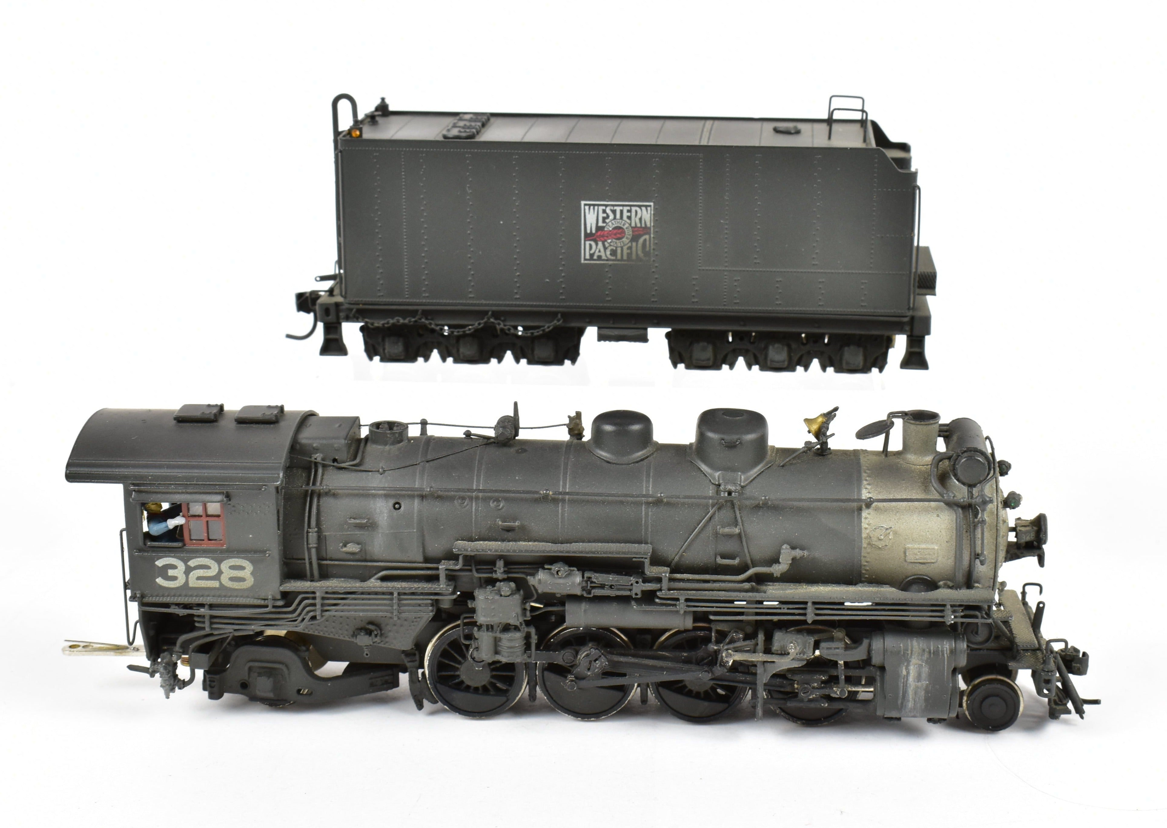HO Scale Brass Pacific Fast Mail (PFM) - United Western Pacific MK - 60 2 - 8 - 2 Mikado Locomotive Model, Custom Painted and Weathered for Collectors