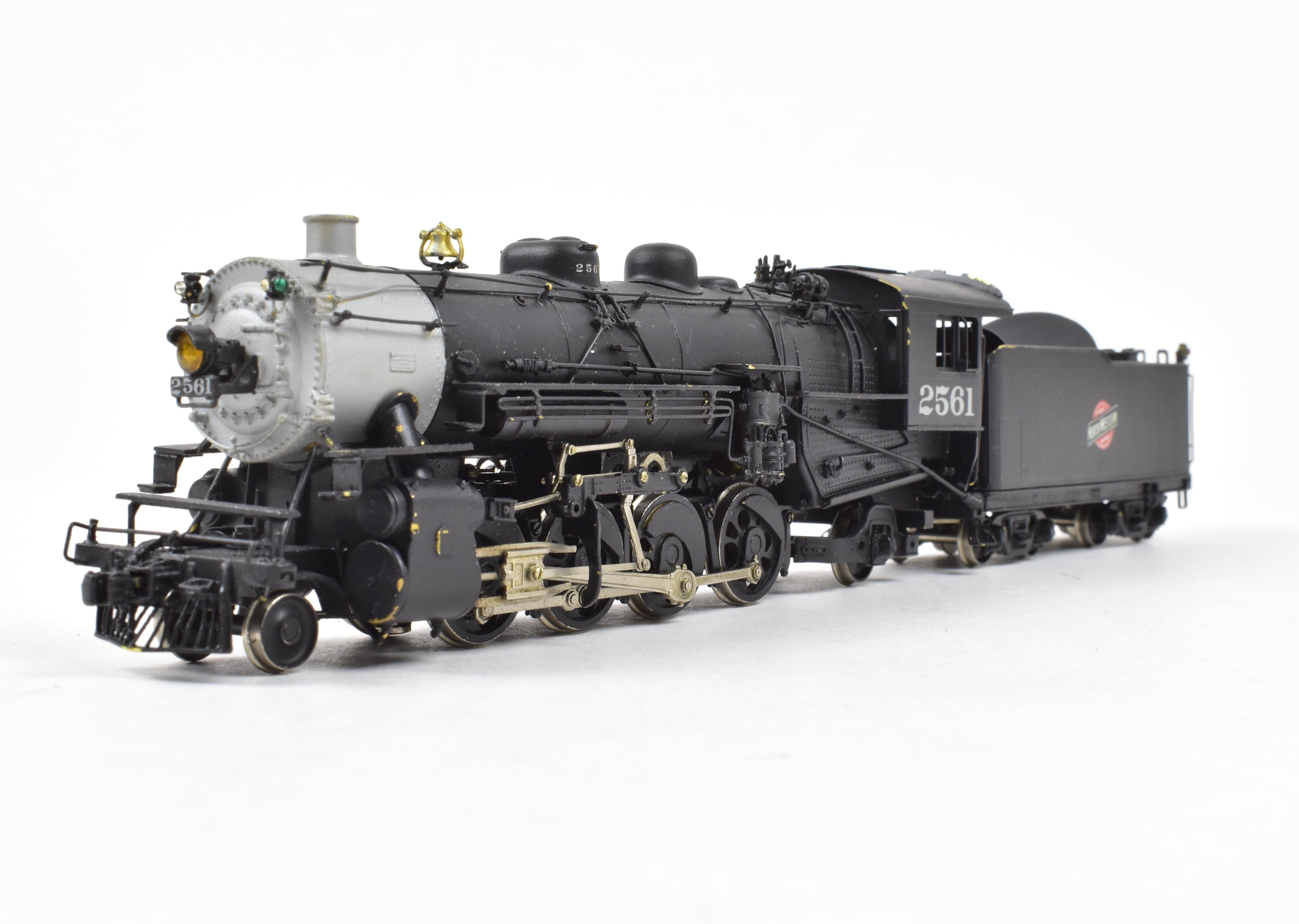 HO Scale Brass Model Train - Overland Models Chicago & North Western J - A 2 - 8 - 2 Mikado Locomotive in AS - IS Condition