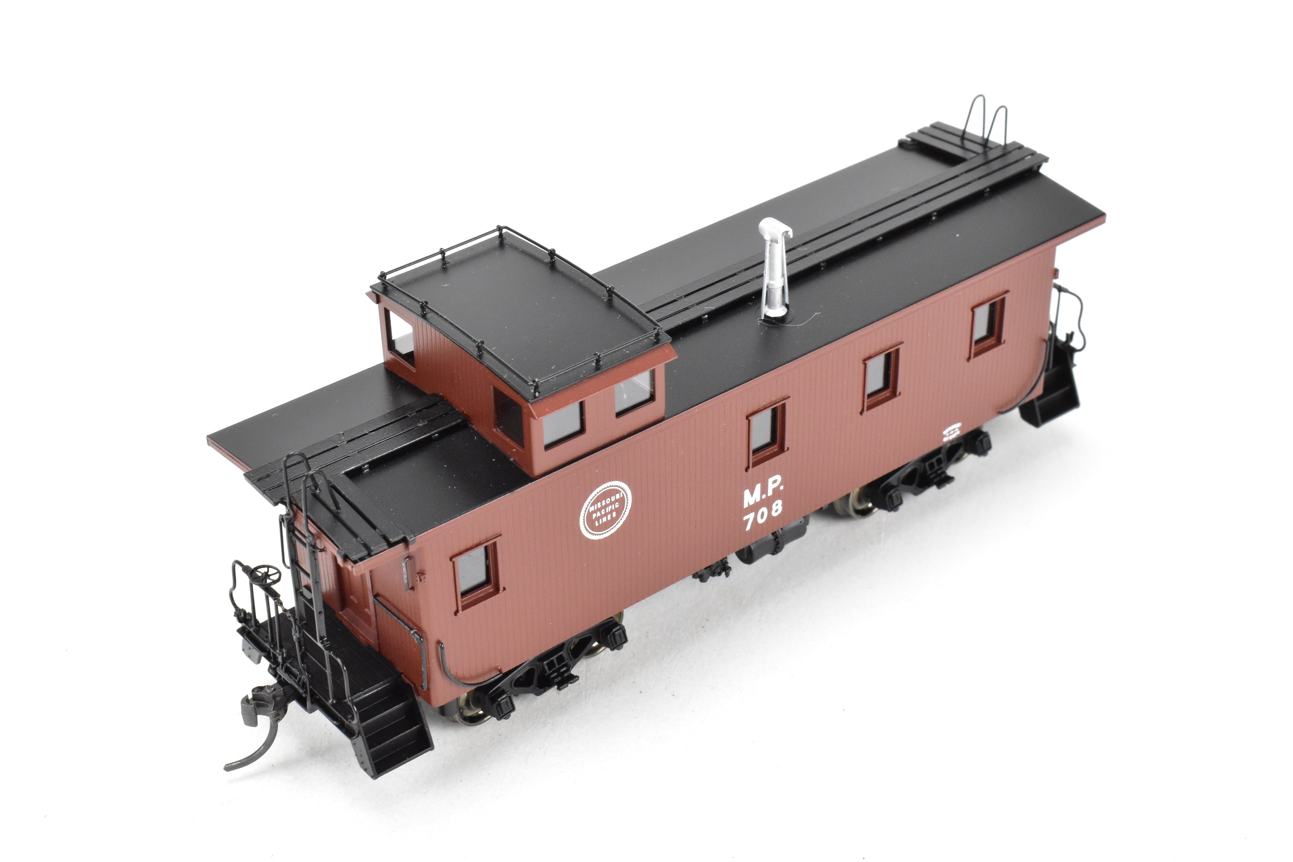 HO Scale Brass Missouri Pacific Wood - Side Caboose Model F/P #708 by Overland Models, Inc. (OMI)