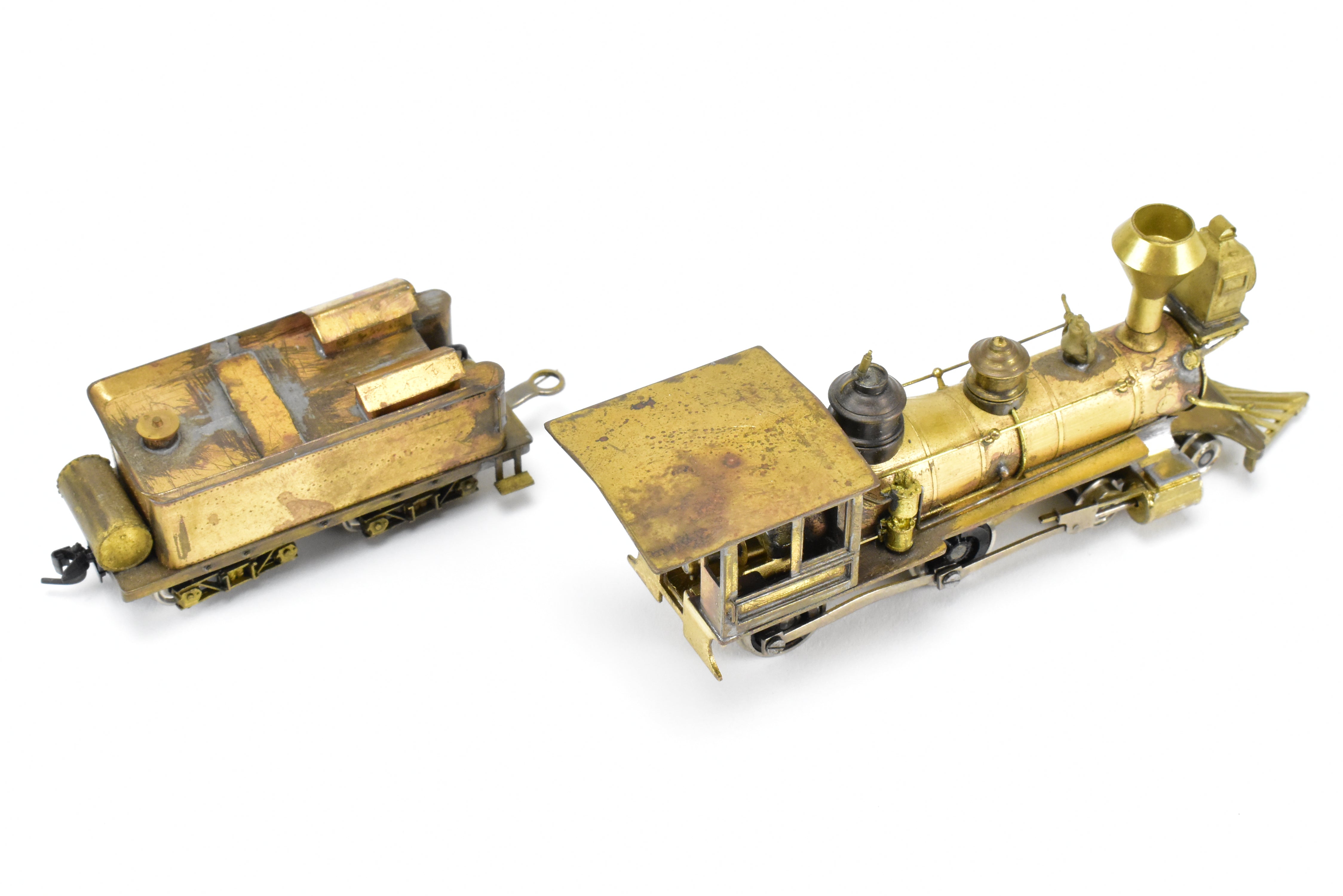 HOn3 Scale Brass American 4-4-0 Steam Locomotive by Far East Distributors (FED) Circa 1880 with Modified Details