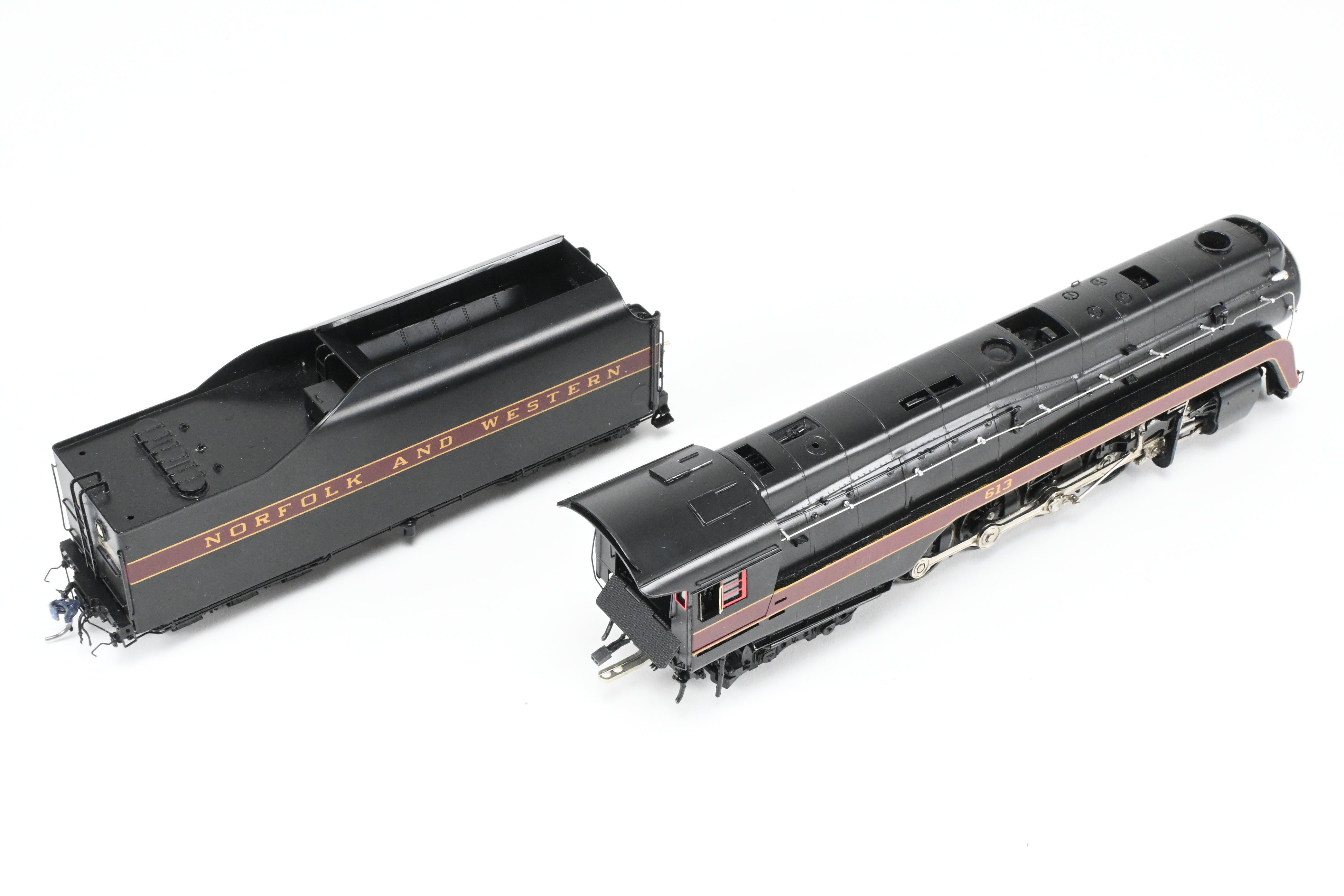 HO Scale Brass Steam Locomotive Model - Overland Models, Inc. Norfolk & Western Class “J” 4-8-4 Streamlined As Built, Factory-Painted FP #613