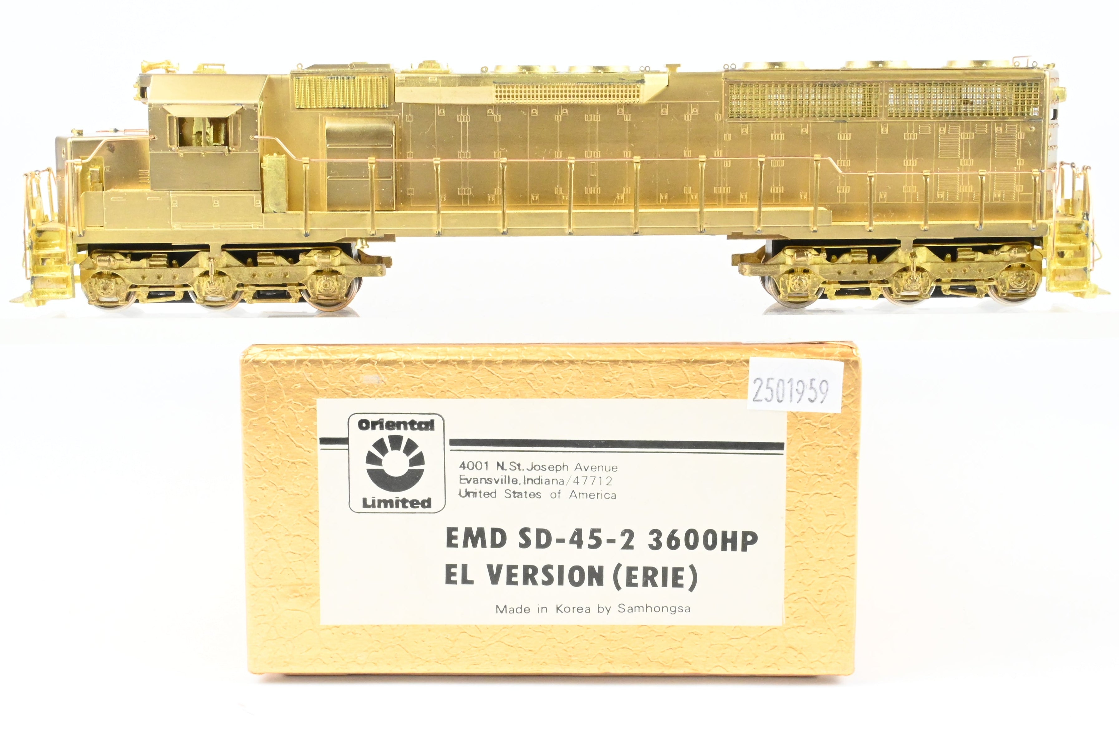 HO Scale Brass Model Train - Oriental Limited EL - Erie Lackawanna EMD SD45 - 2 3600 HP EL Version (Erie) for Collectors and Enthusiasts