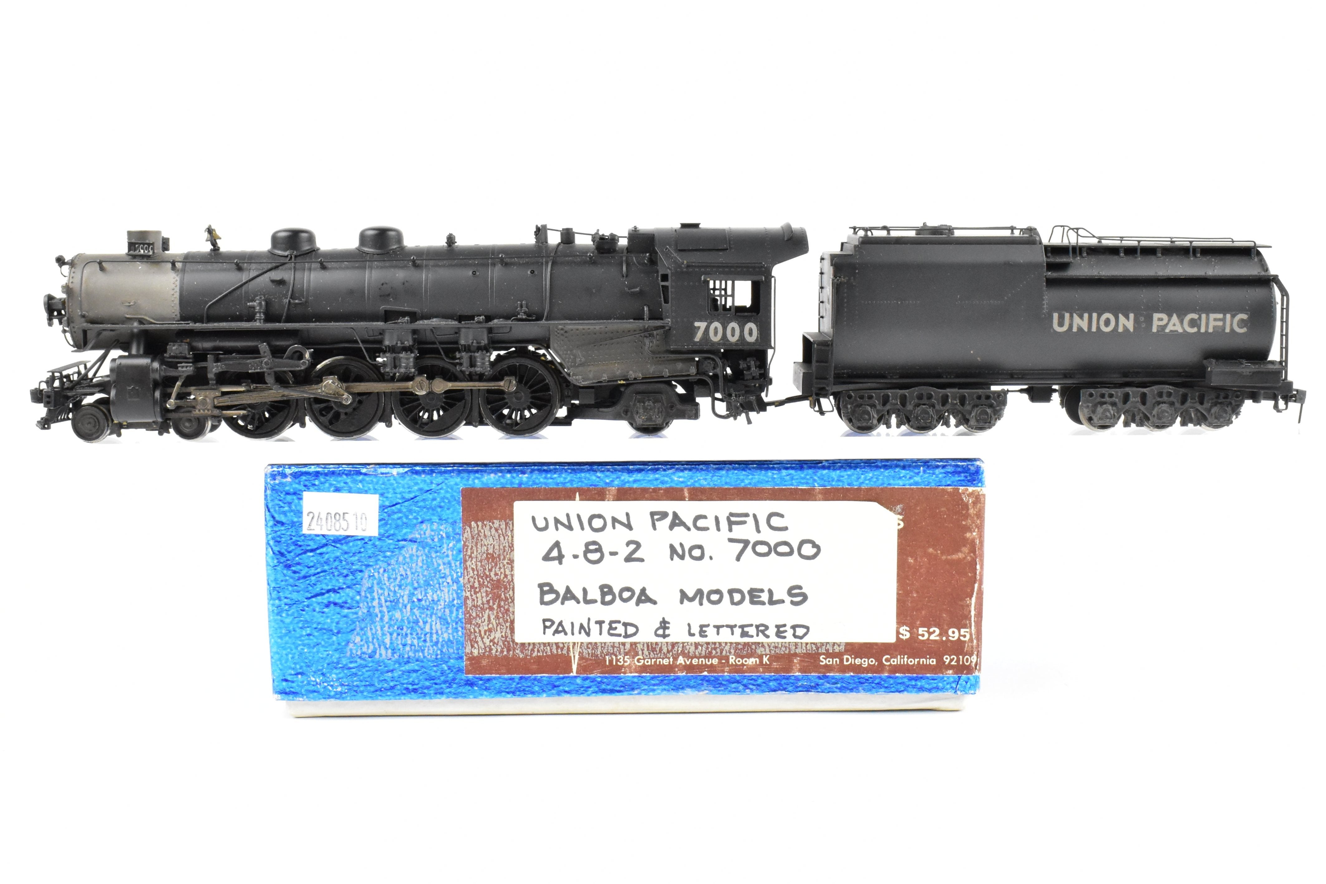 HO Scale Brass Balboa Union Pacific 7000 Class 4-8-2 Custom Painted No. 7000