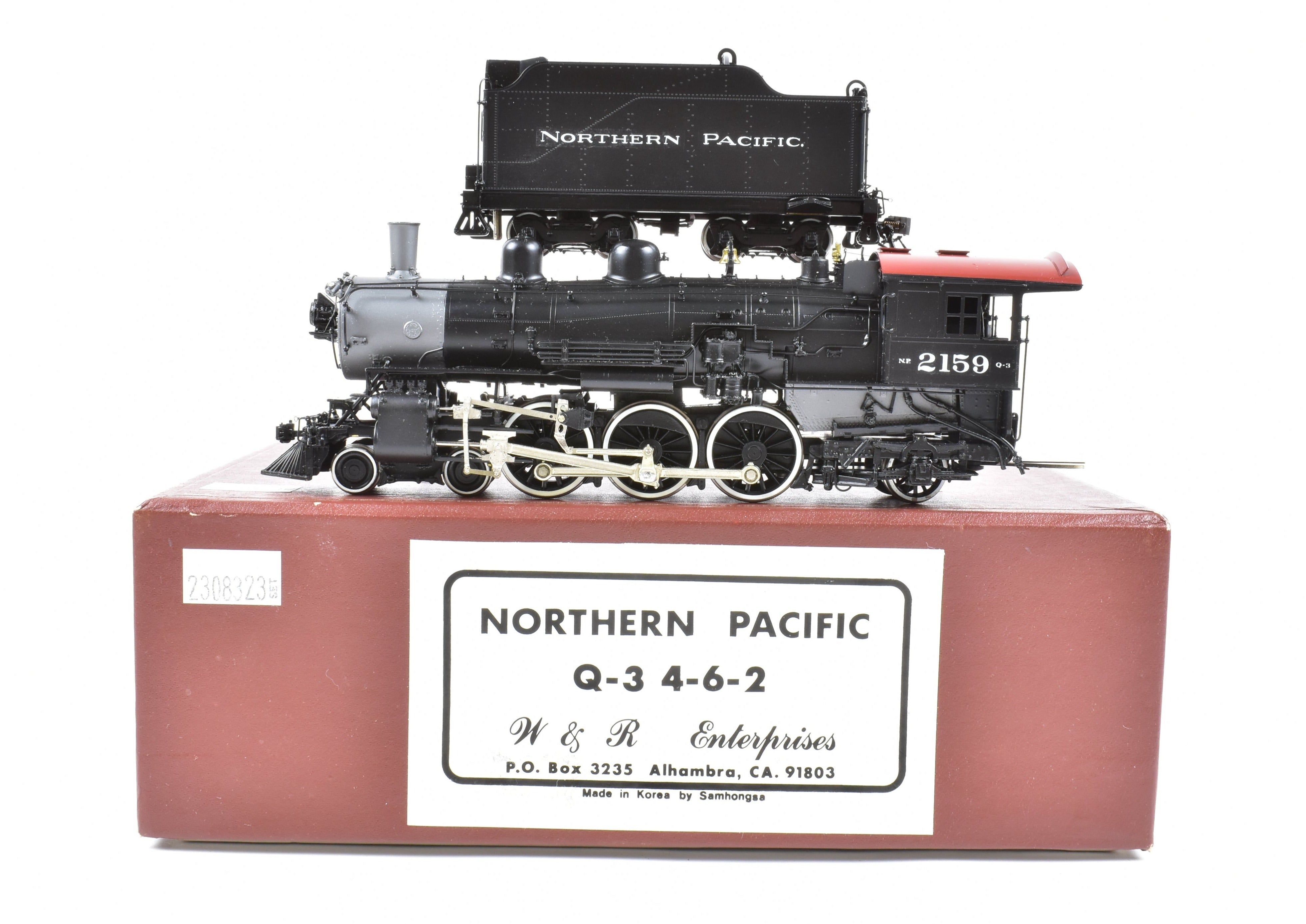 HO Scale Brass Pro-Painted Northern Pacific Q-3 4-6-2 Model by W&R Enterprises
