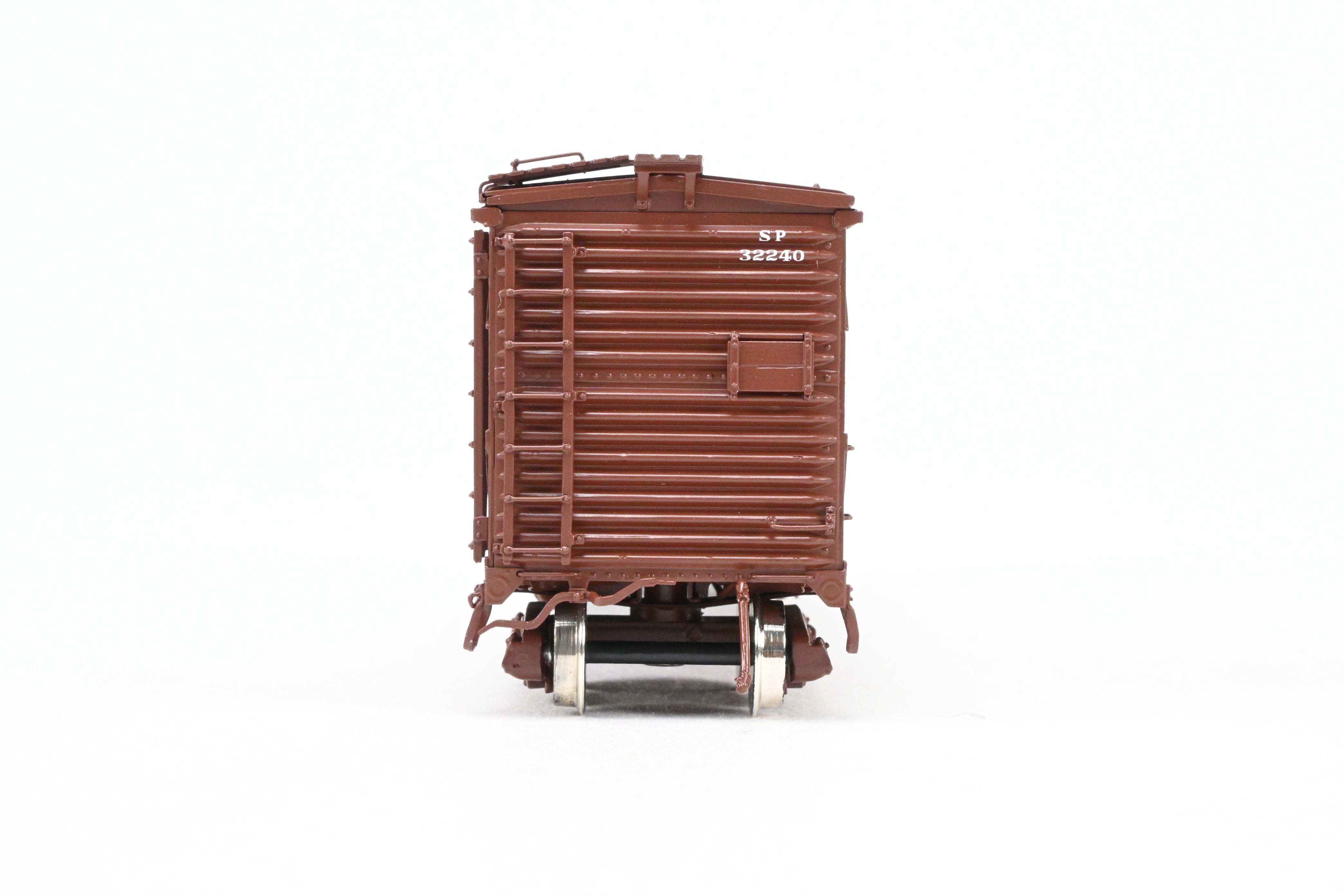 HO Scale Brass Challenger Imports Southern Pacific Class B - 50 - 15 Outside Braced Wood - Sheathed Box Car with Hutchins Roof, Model Number FP #32240