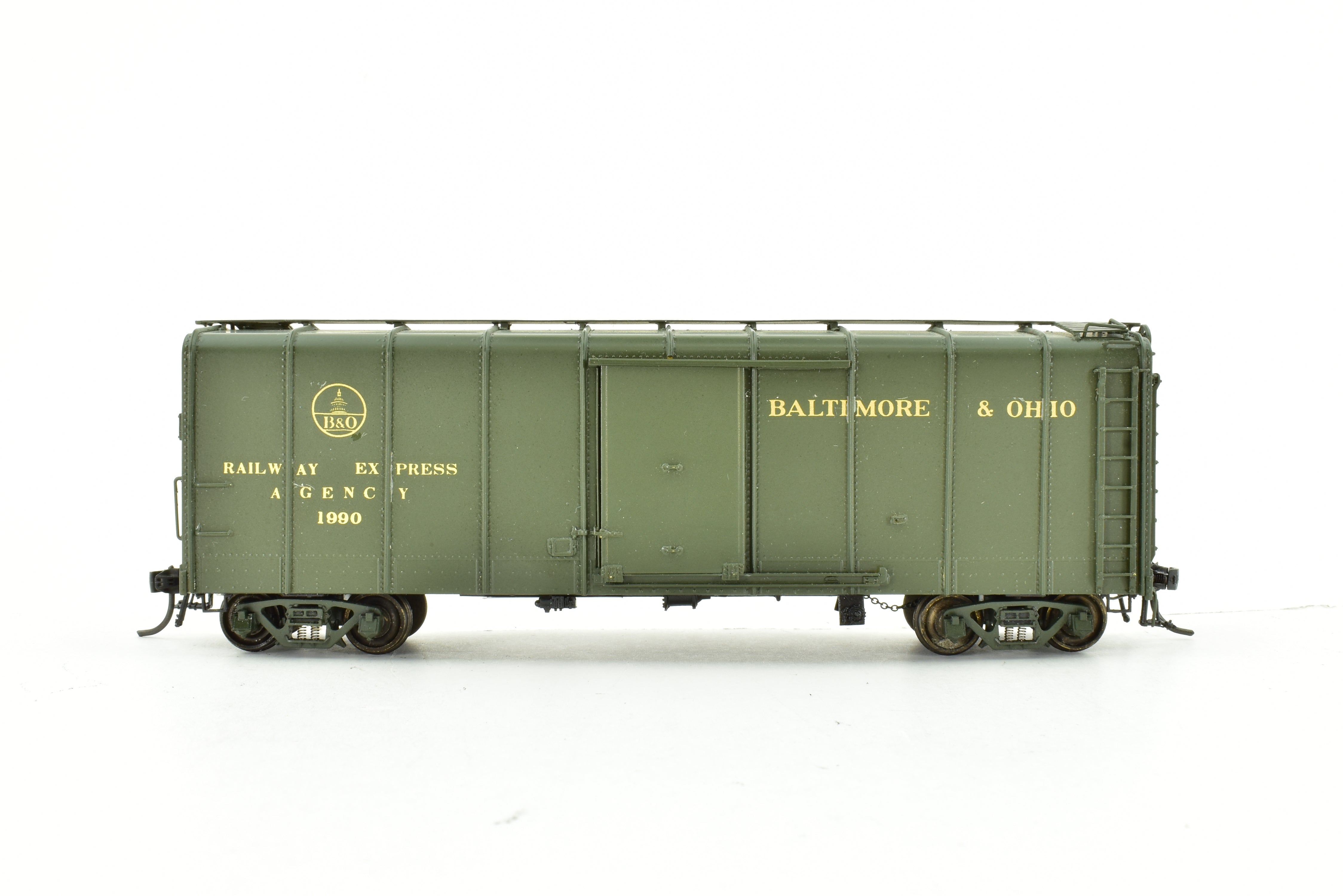 HO Scale Brass Precision Scale Co. Baltimore & Ohio C-16 Express Boxcar Model from 1991, No Original Box Included
