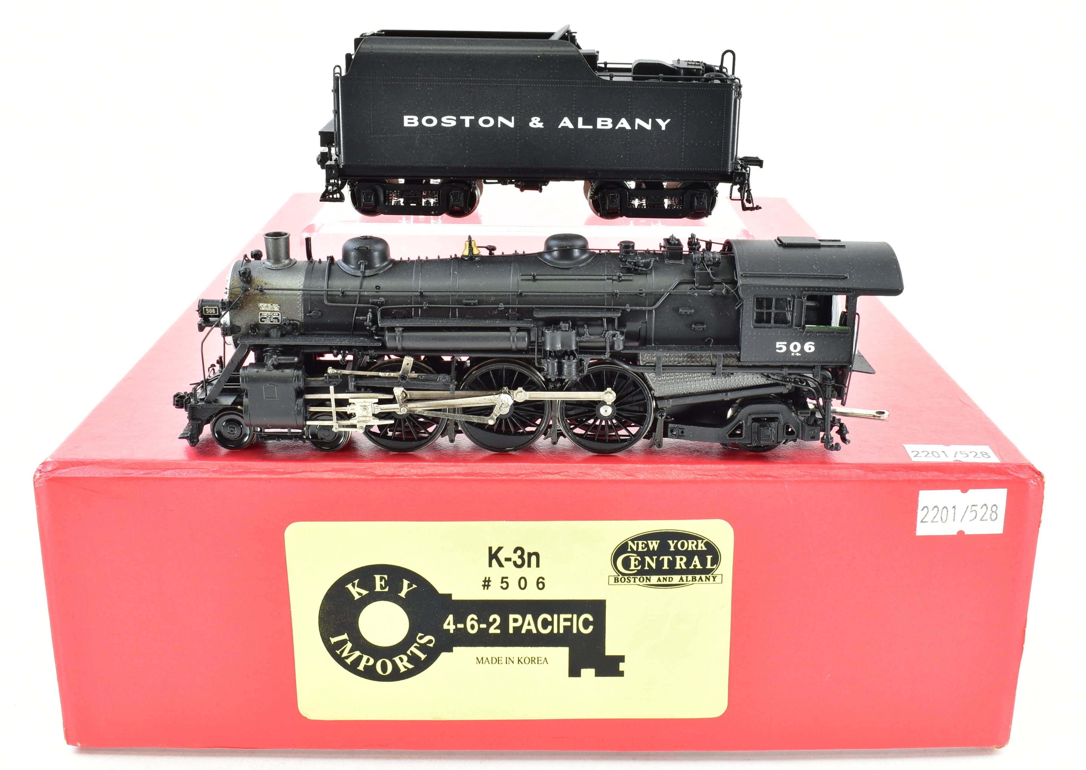 HO Scale Brass Key Imports B&A Boston & Albany K - 3n 4 - 6 - 2 Pacific #506 Factory Painted