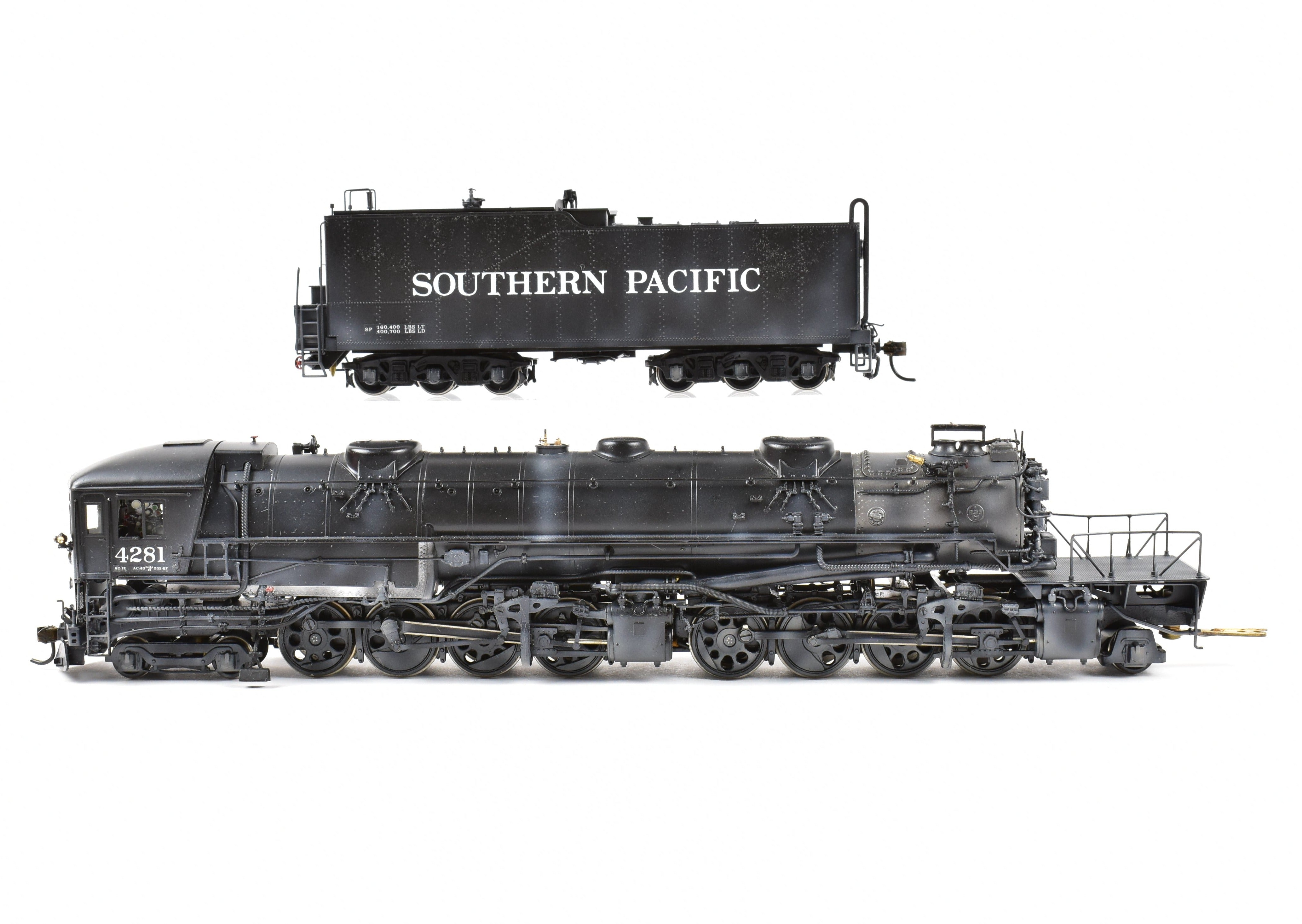 HO Brass Westside Model Co. SP AC - 12 4 - 8 - 8 - 2 Cab Forward Pro - Painted No. 4281 w/ Light Wear