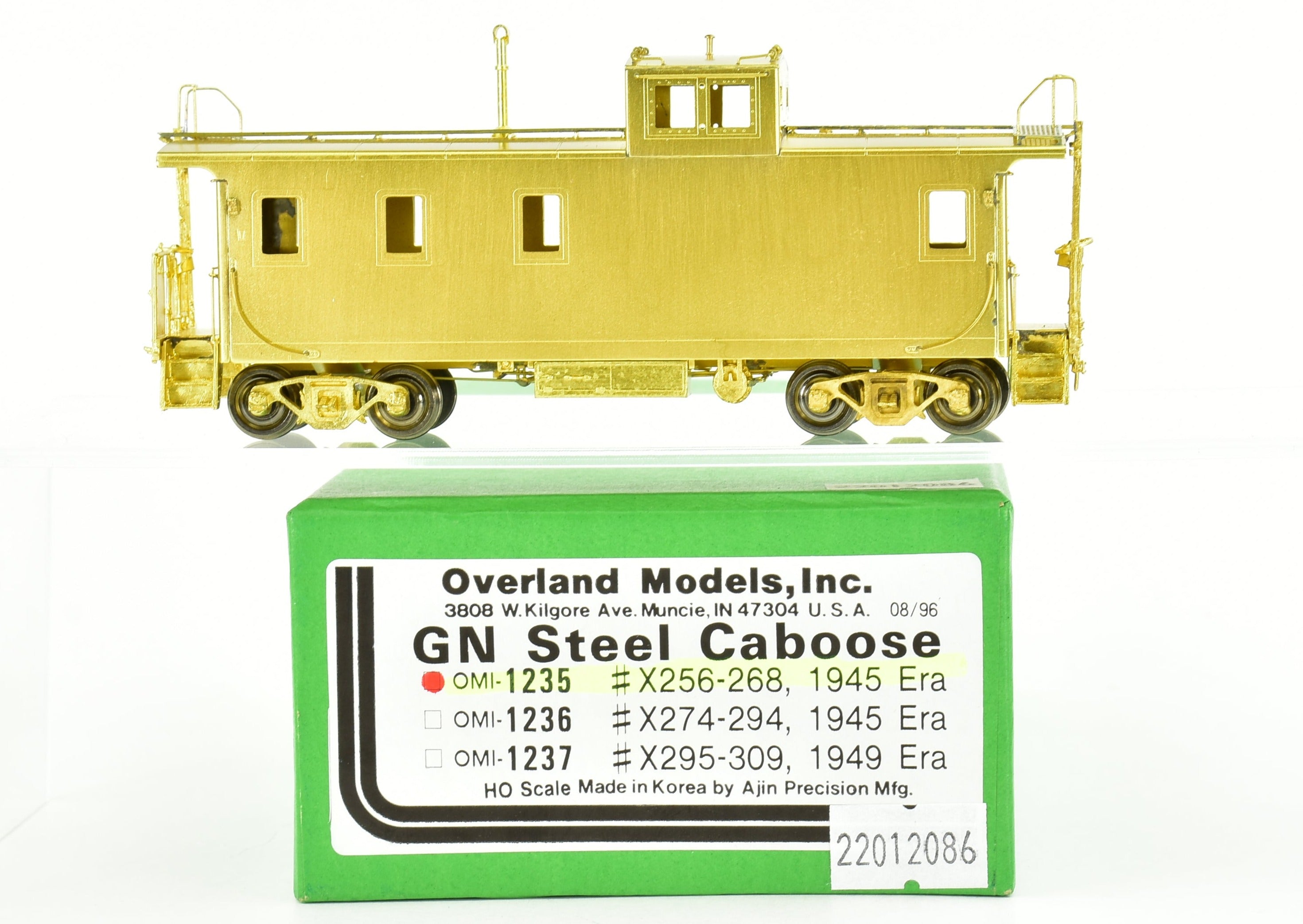 1945 Era HO Brass OMI Great Northern Steel Caboose X256 - 268 by Overland Models