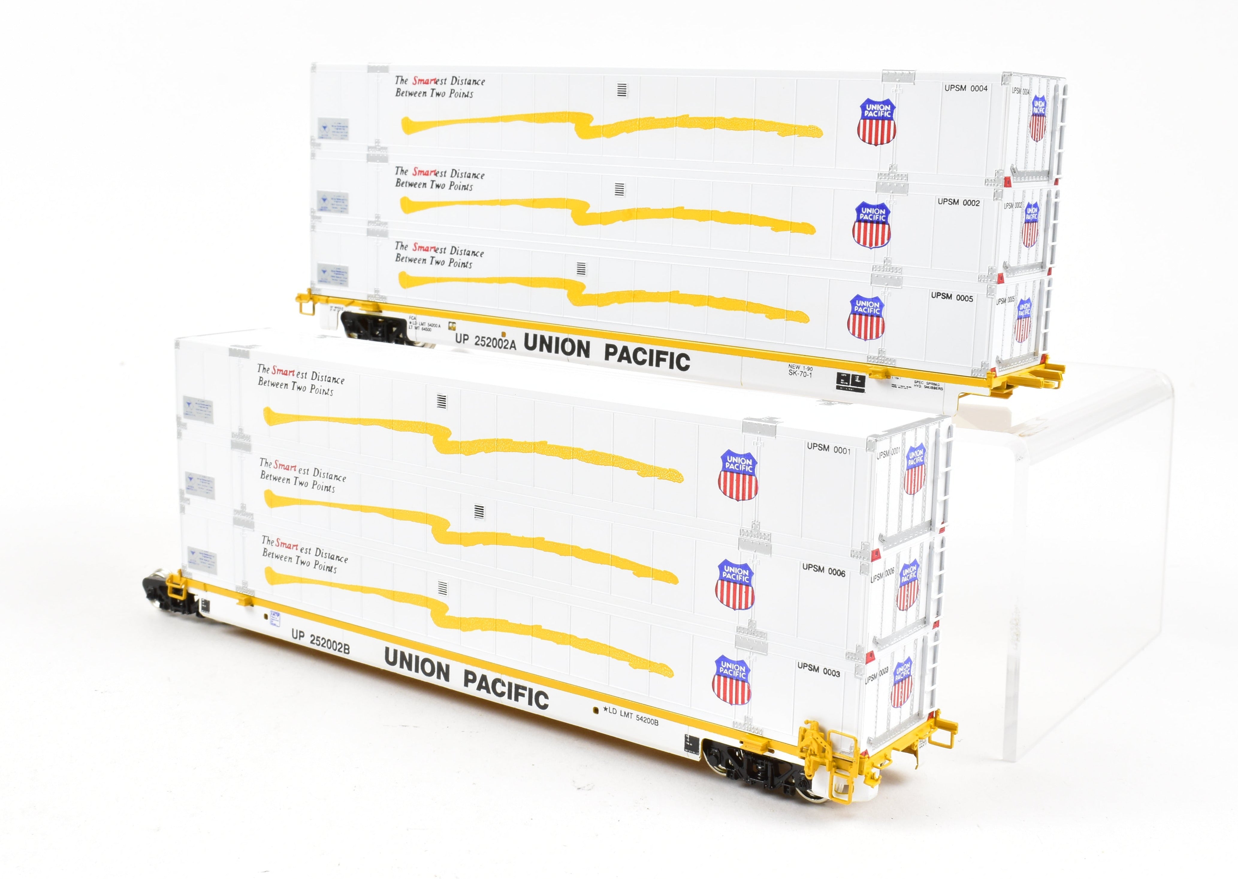 HO Brass Union Pacific Triple Stack Smart Car No. 252002A/B by Overland Models