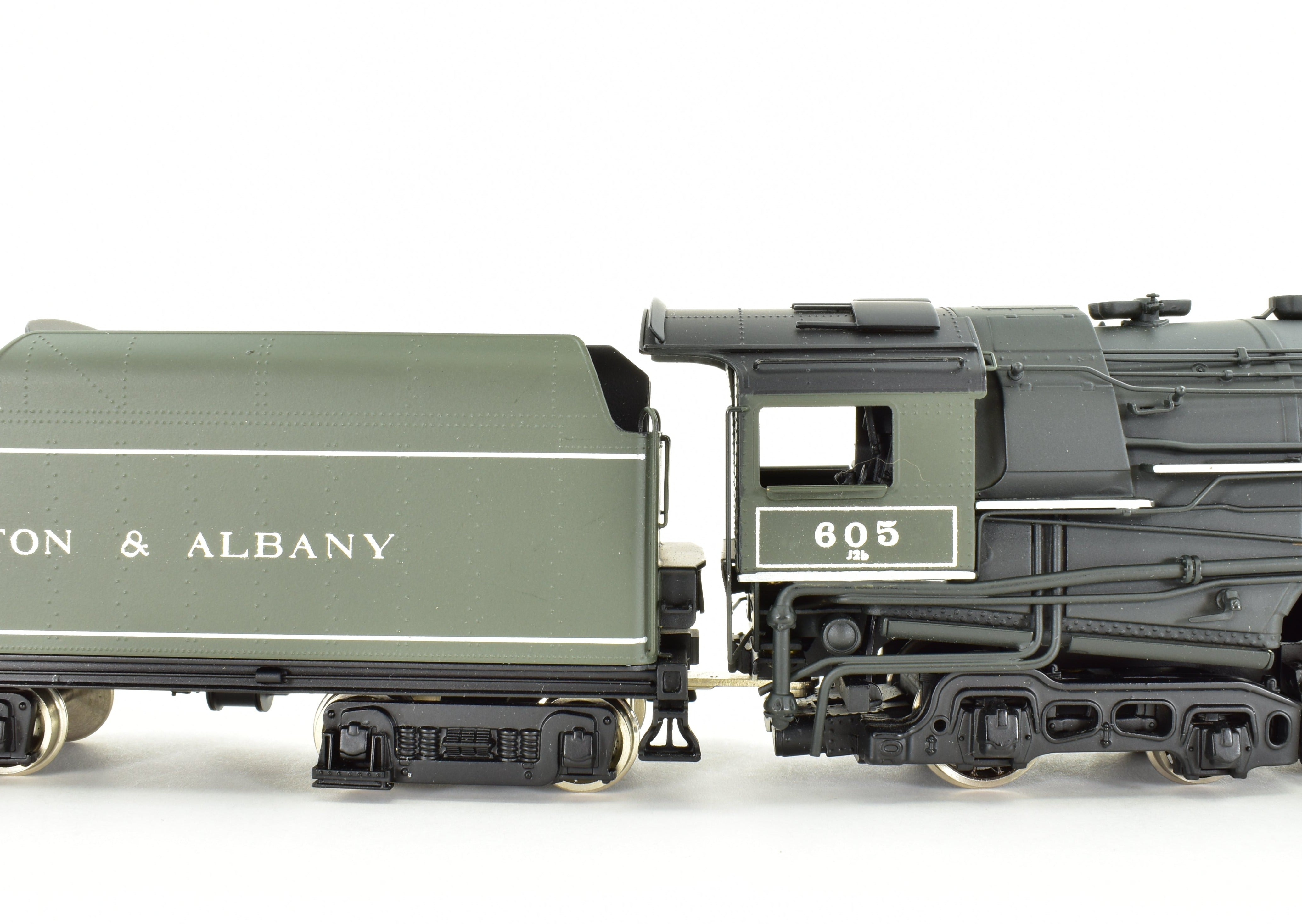 HO Scale Brass Key Imports Boston & Albany J - 2b 4 - 6 - 4 Hudson No. 605 Round Dome FP