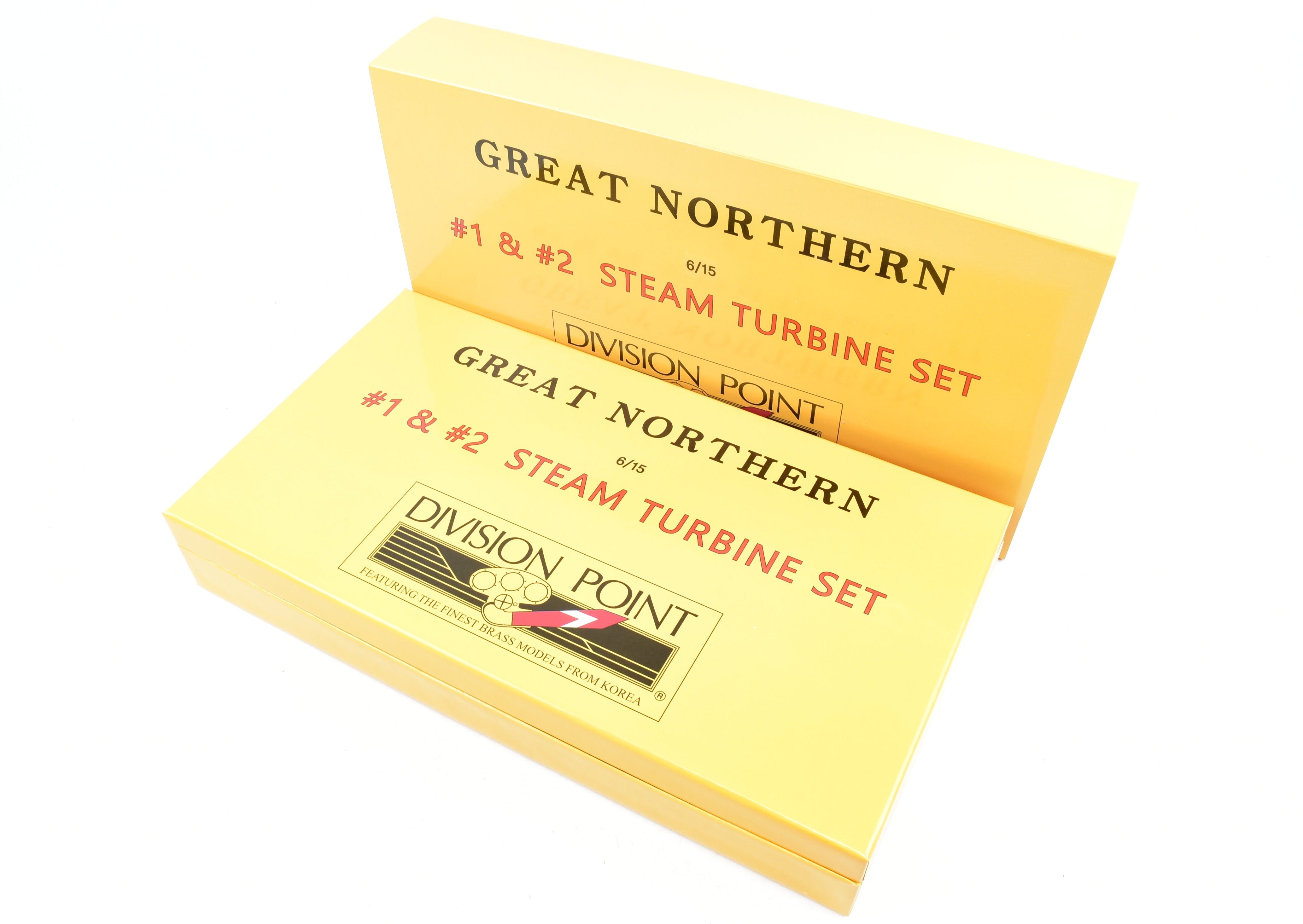 HO NEW DVP Brass Great Northern General Electric Steam Turbine Set No.1 & No.2 - Last One!