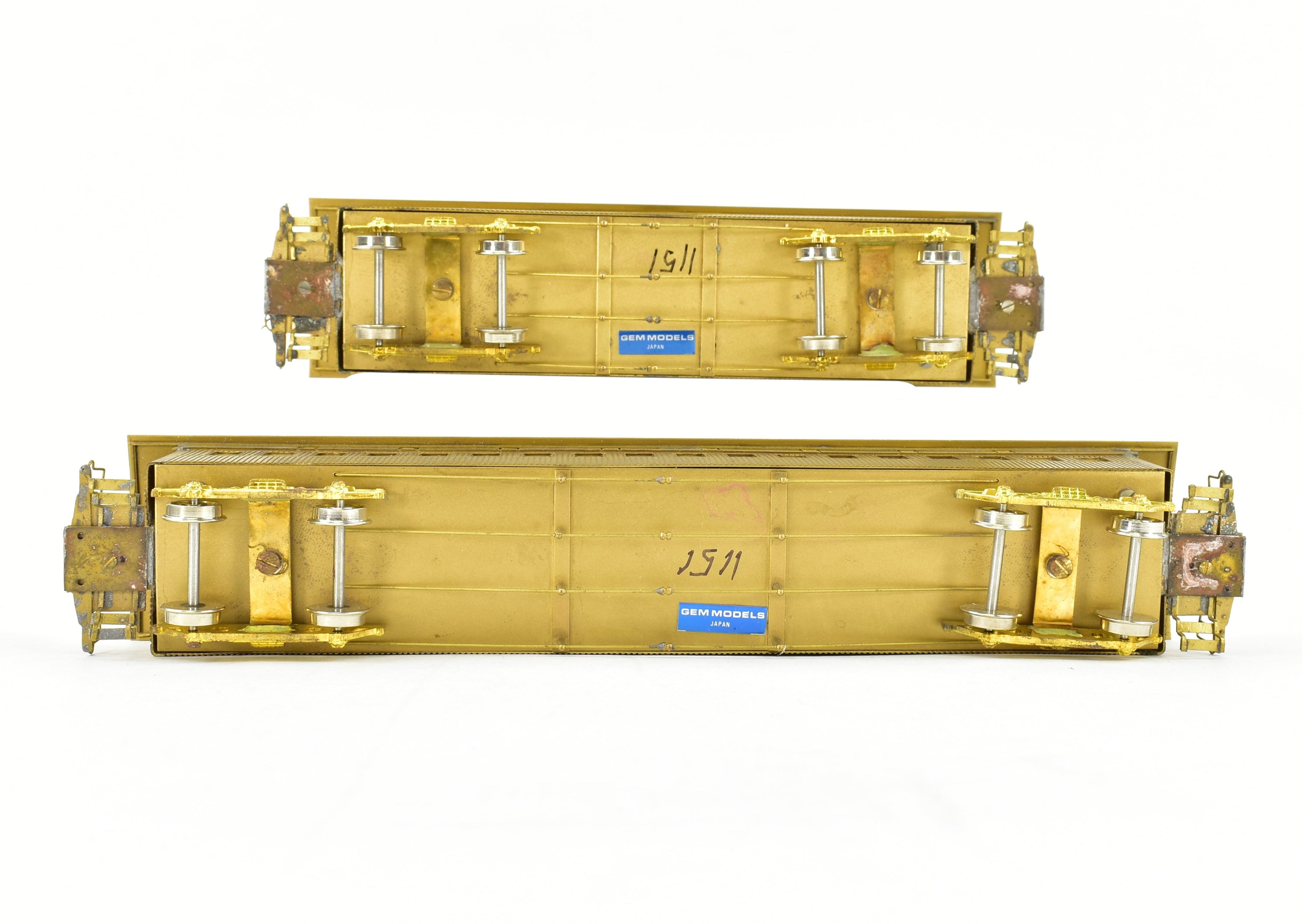HO Scale Brass Gem Models Collectible Central Pacific Promontory Two - Car Set for Model Train Enthusiasts