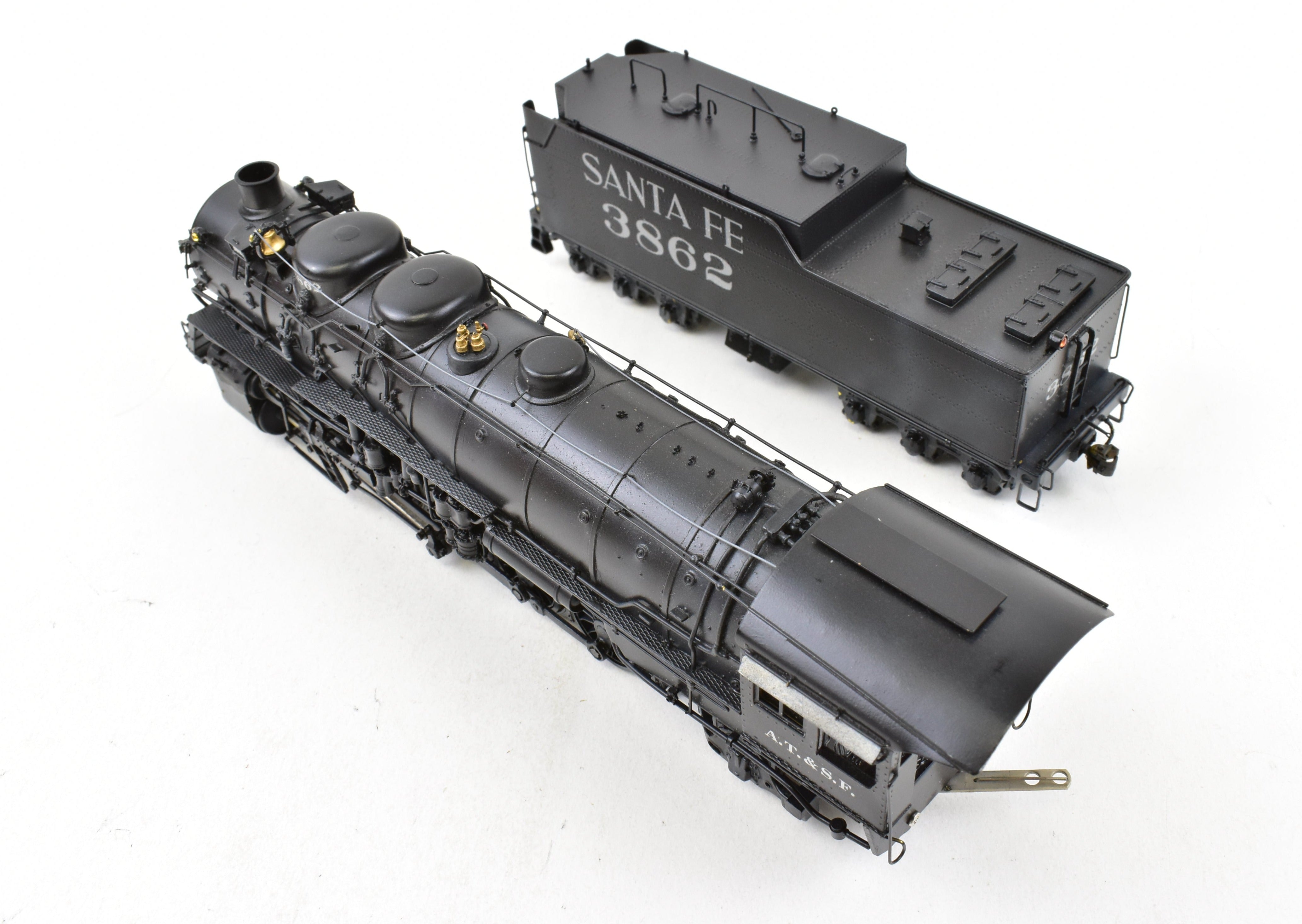 HO Brass Key Imports ATSF Santa Fe 3800 Class 2-10-2 Custom Painted Locomotive No. 3862