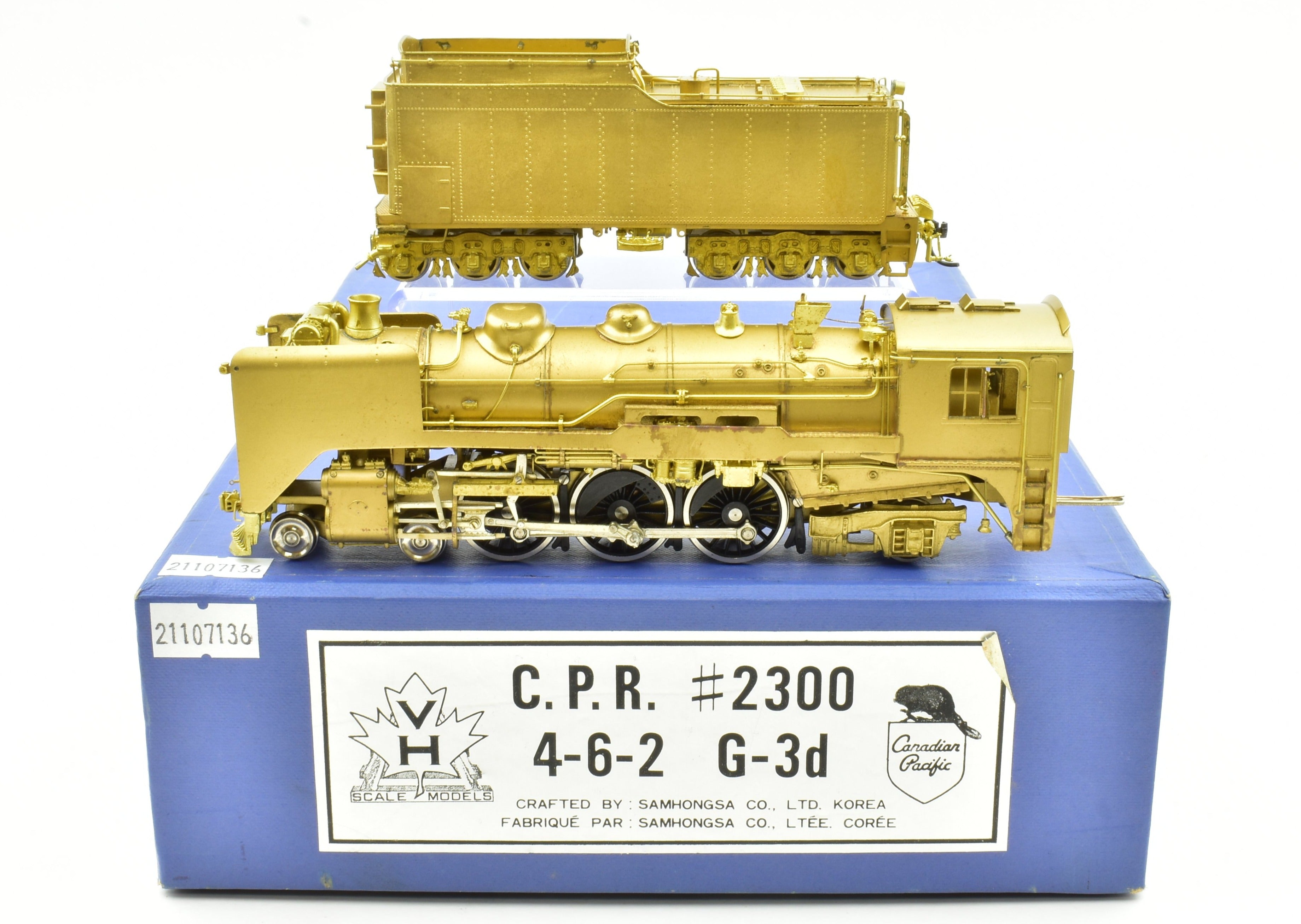1981 HO Brass PFM Van Hobbies Canadian Pacific Railway G - 3d 4 - 6 - 2 No. 2300 Model