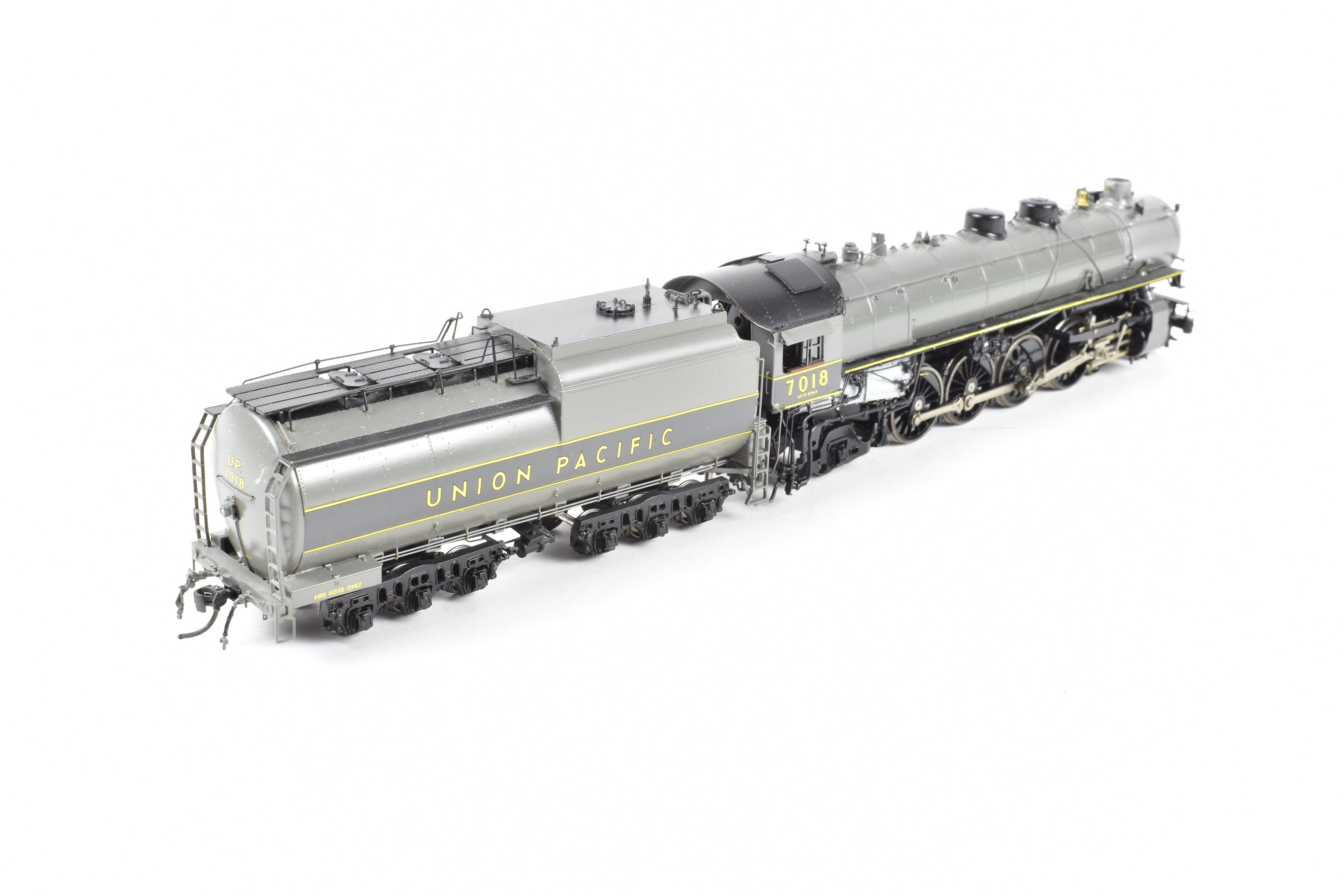 HO Scale Brass OMI UP 4-8-2 F/P TTG Model #7018 with Yellow Stripes