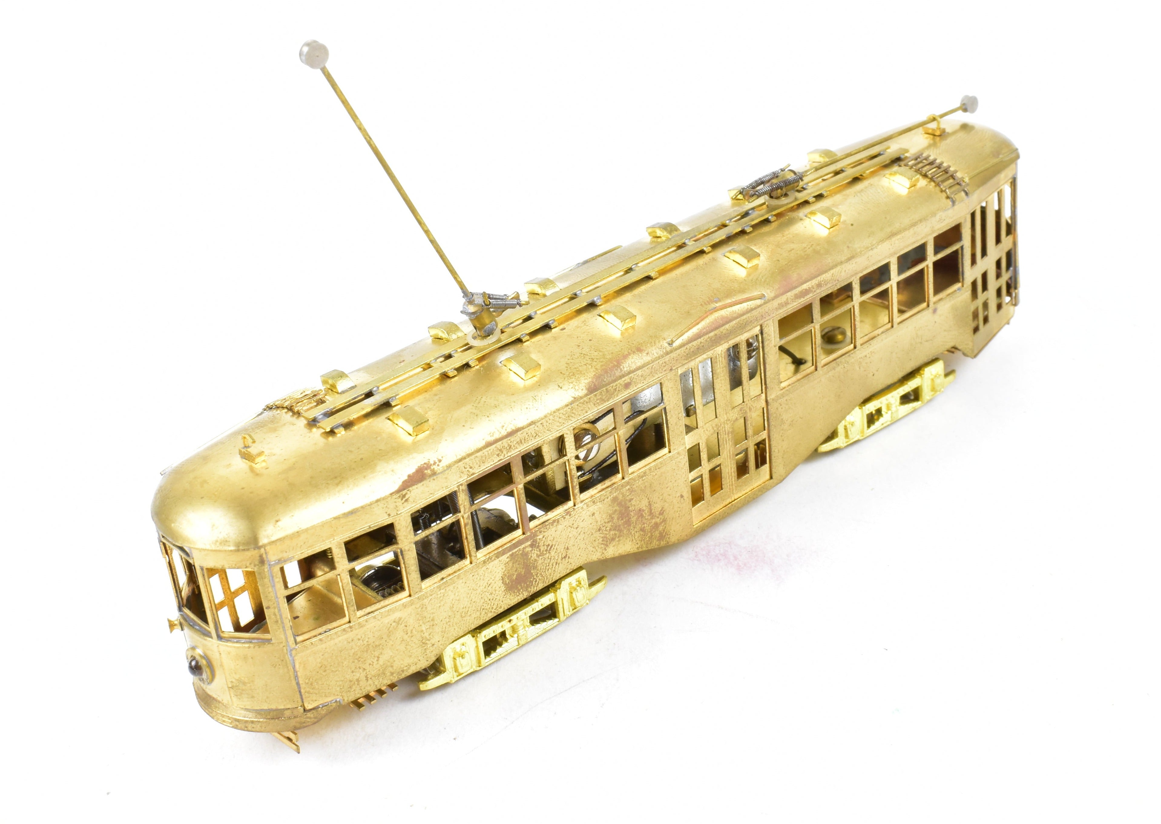 HO Scale Brass Model Bert Sas Brooklyn & Queens Peter Witt Car 8000 - Vintage Train Collectible