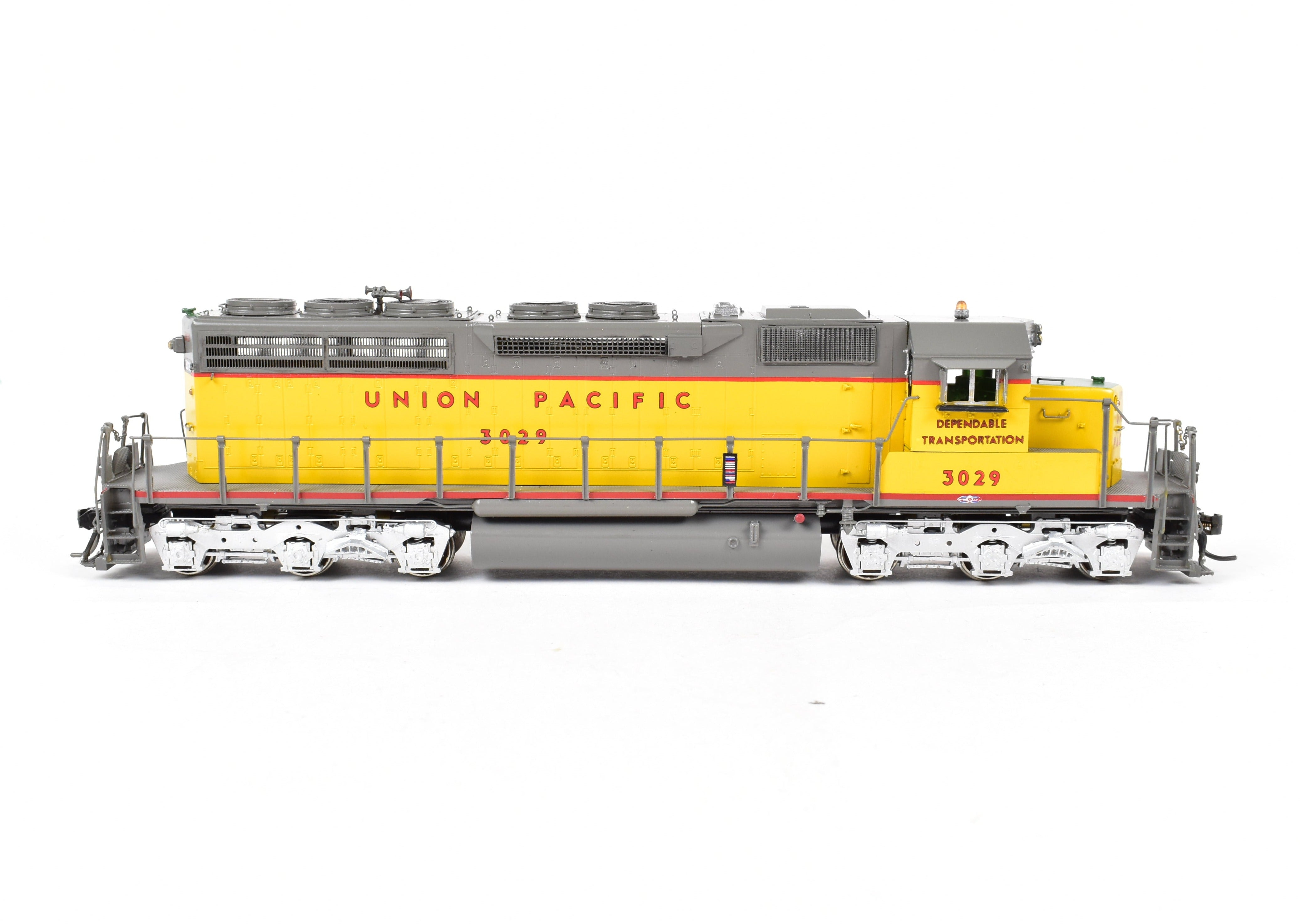 HO Scale Brass Model Train - Overland Models Inc. Union Pacific EMD SD40 Low Nose Locomotive, Custom Painted as UP No. 3029