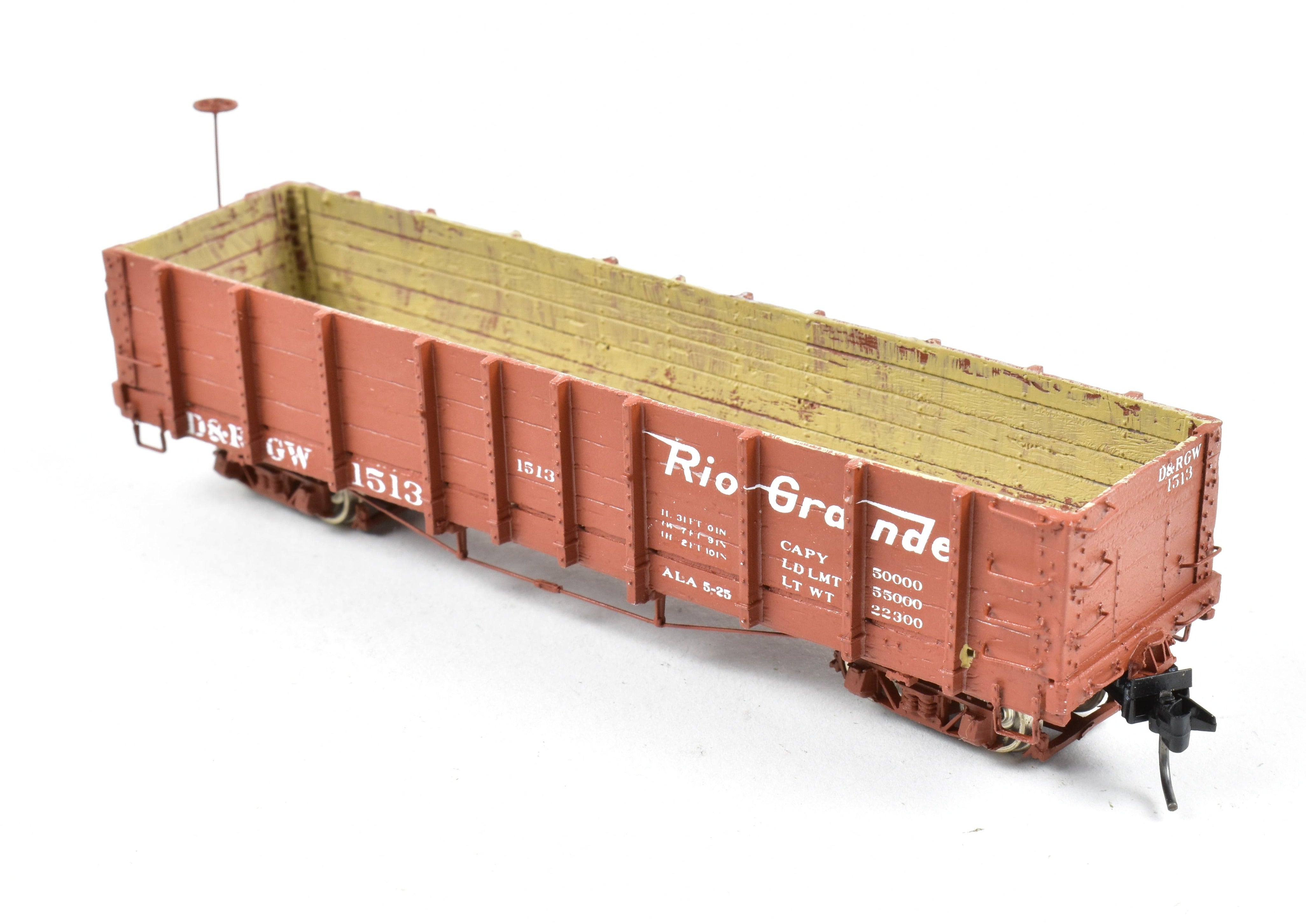 HOn3 Scale Custom - Built Denver & Rio Grande Western (D&RGW) Gondola Model of Leadville Supply Company from the 1940s, #1513