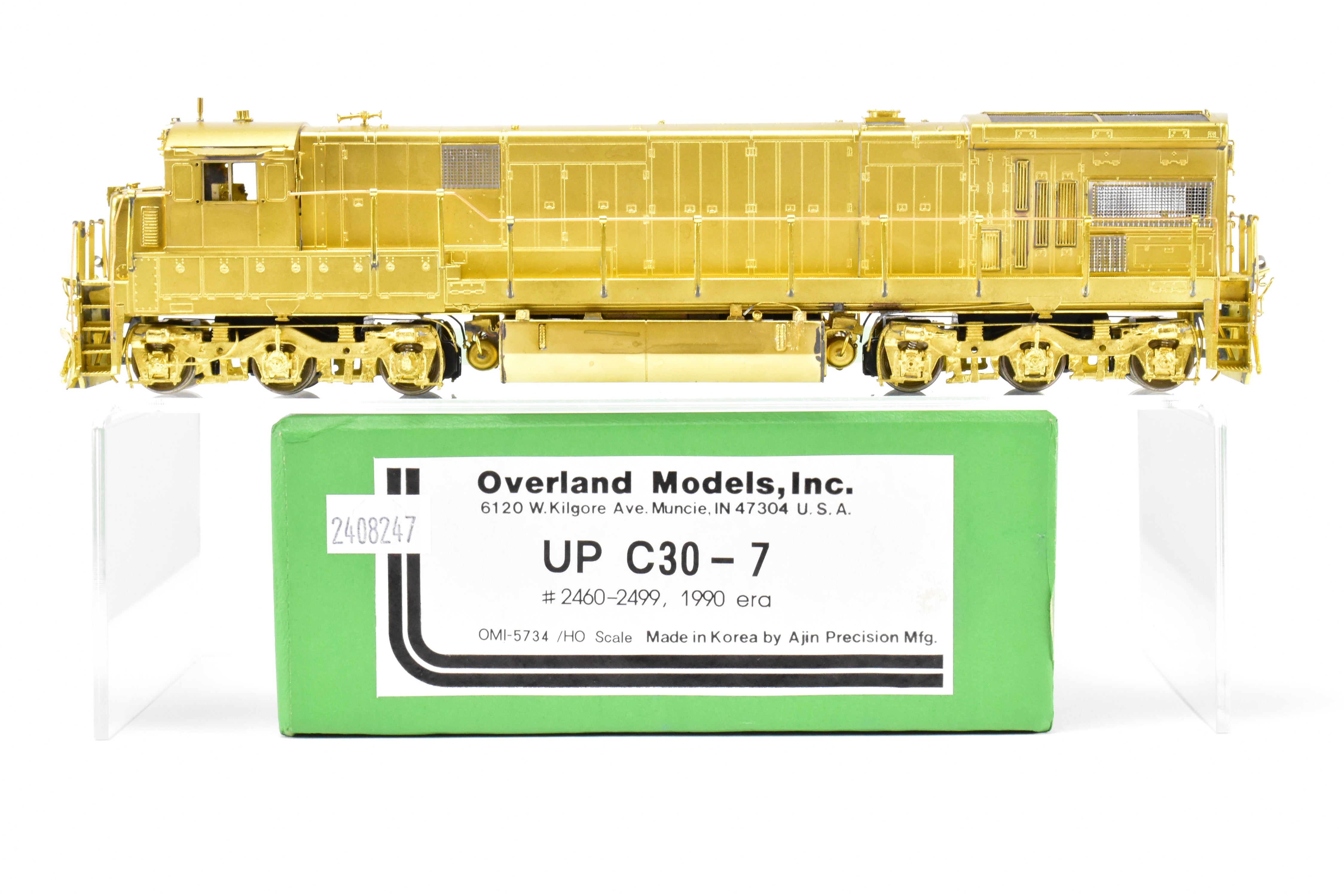 HO Scale Brass Model Train - Overland Models Inc. Union Pacific GE C30 - 7 Locomotive #2460 - 2499 from the 1990 Era