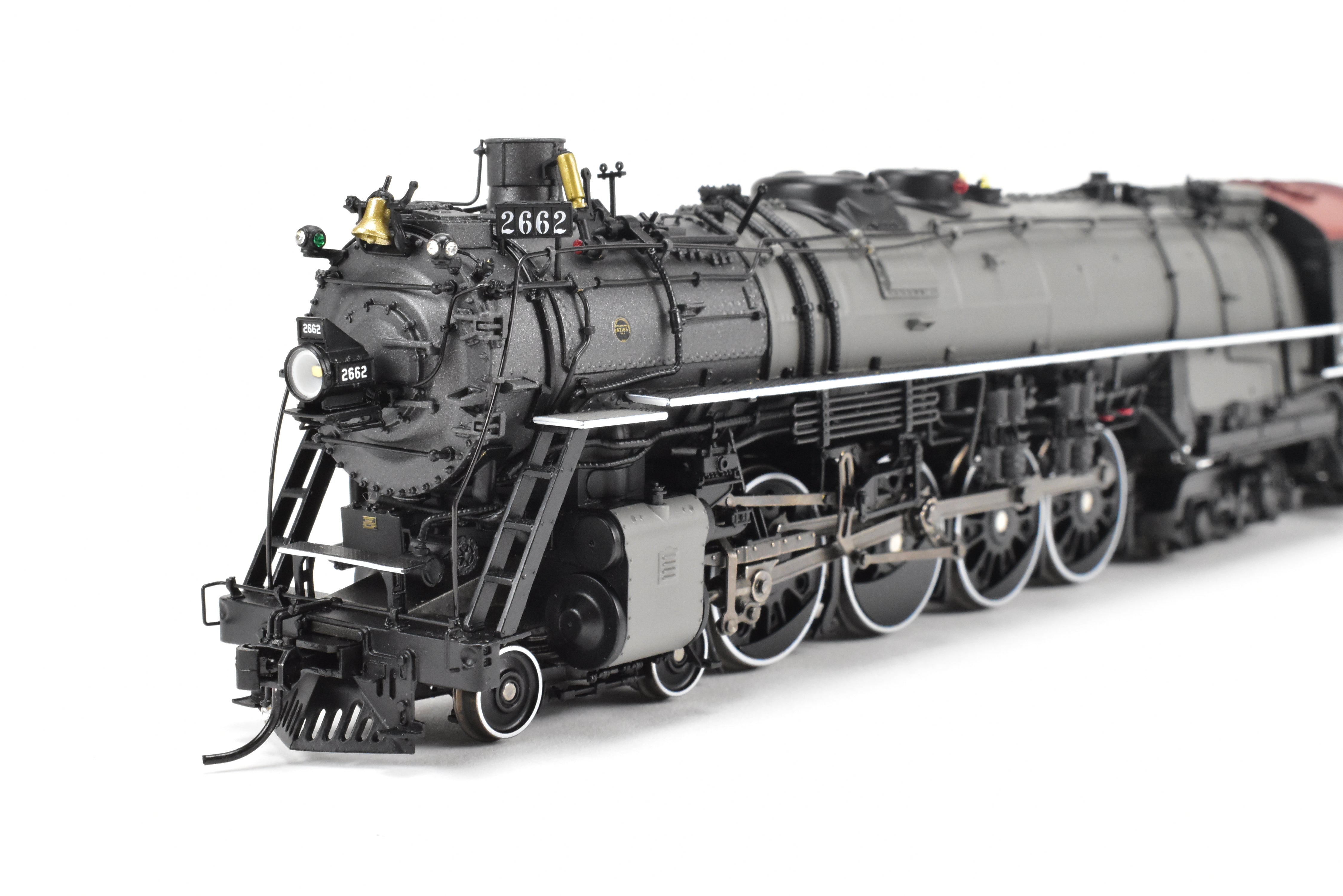 HO Scale Model Train - Broadway Limited Imports Brass Hybrid Series Northern Pacific A - 3 4 - 8 - 4 FP Locomotive with Gray Boiler (Post 1947) and Smoke, Featuring Paragon 4 Sound for DC and DCC Operation