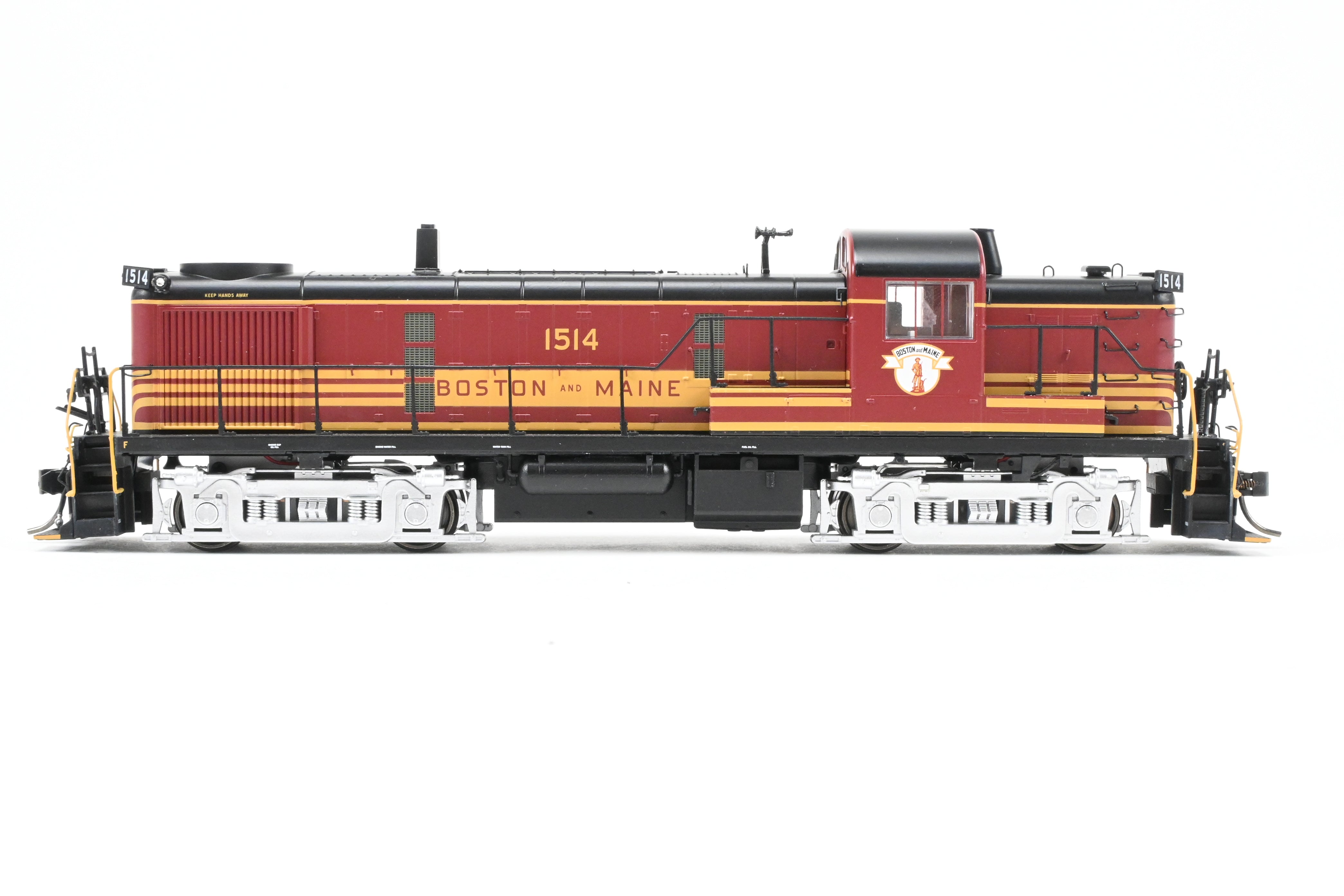 HO Scale Bowser Executive Line Boston & Maine Alco RS - 3 Phase III Model Train Engine with ESU DCC & Sound, Factory Painted as No. 1514
