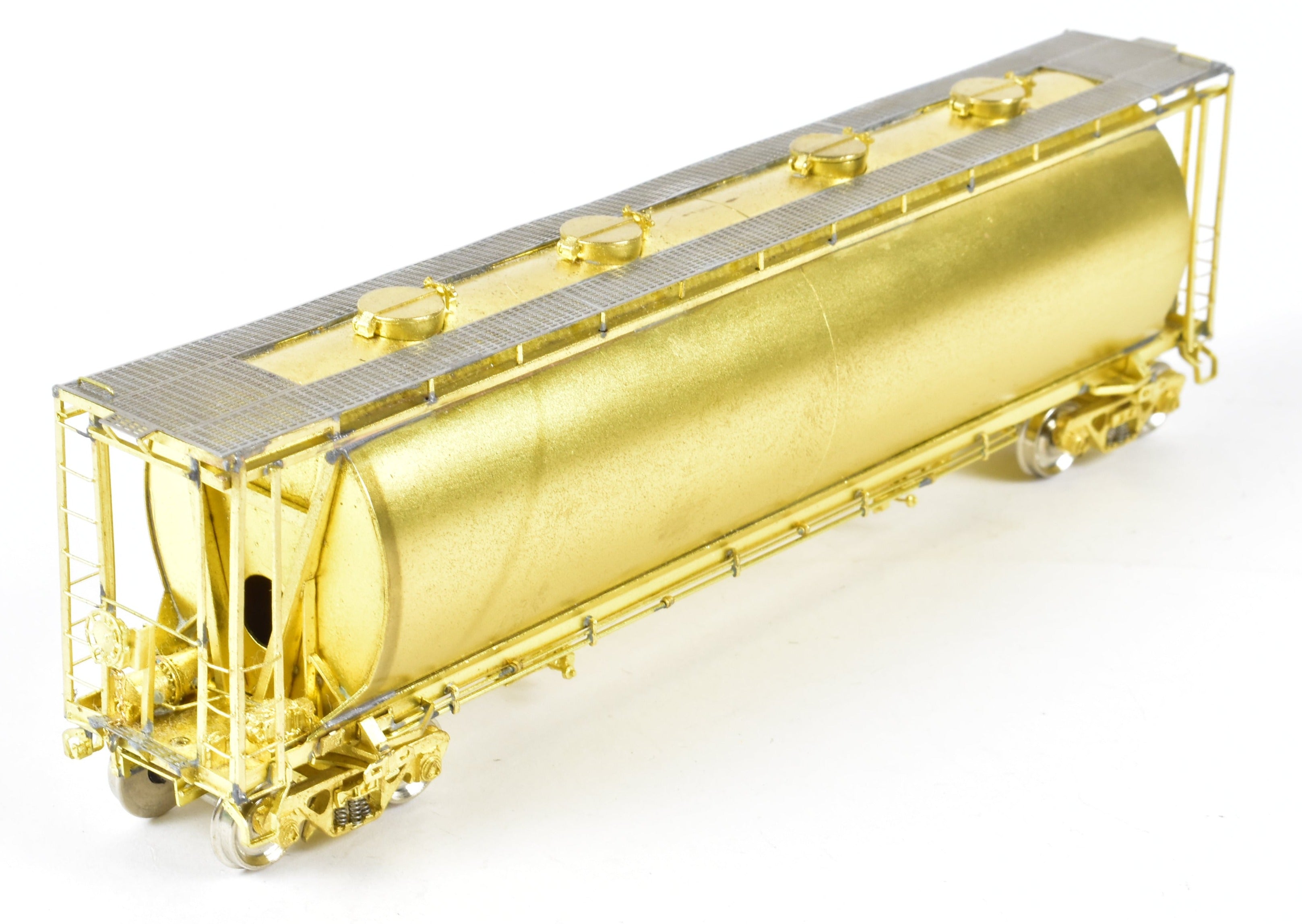 HO Scale Brass 2-Bay ACF Cylindrical Hopper Model by Overland Models, Inc. (OMI) for Central Railroad of New Jersey (CNJ) or Conrail (CR)