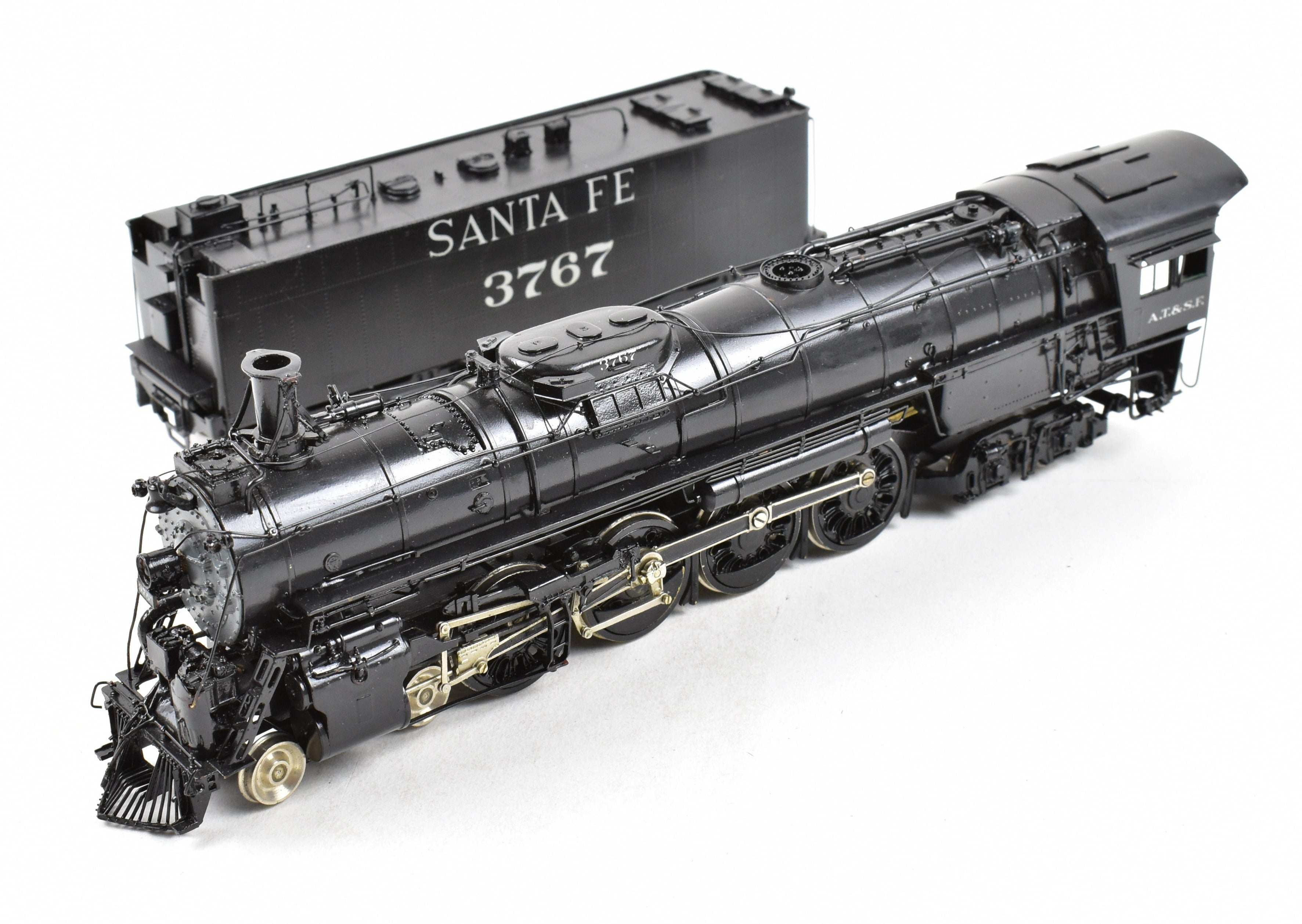HO Scale Brass Key Imports ATSF - Santa Fe 3765 Class 4-8-4 Northern Steam Locomotive Custom Painted with the Number 3767