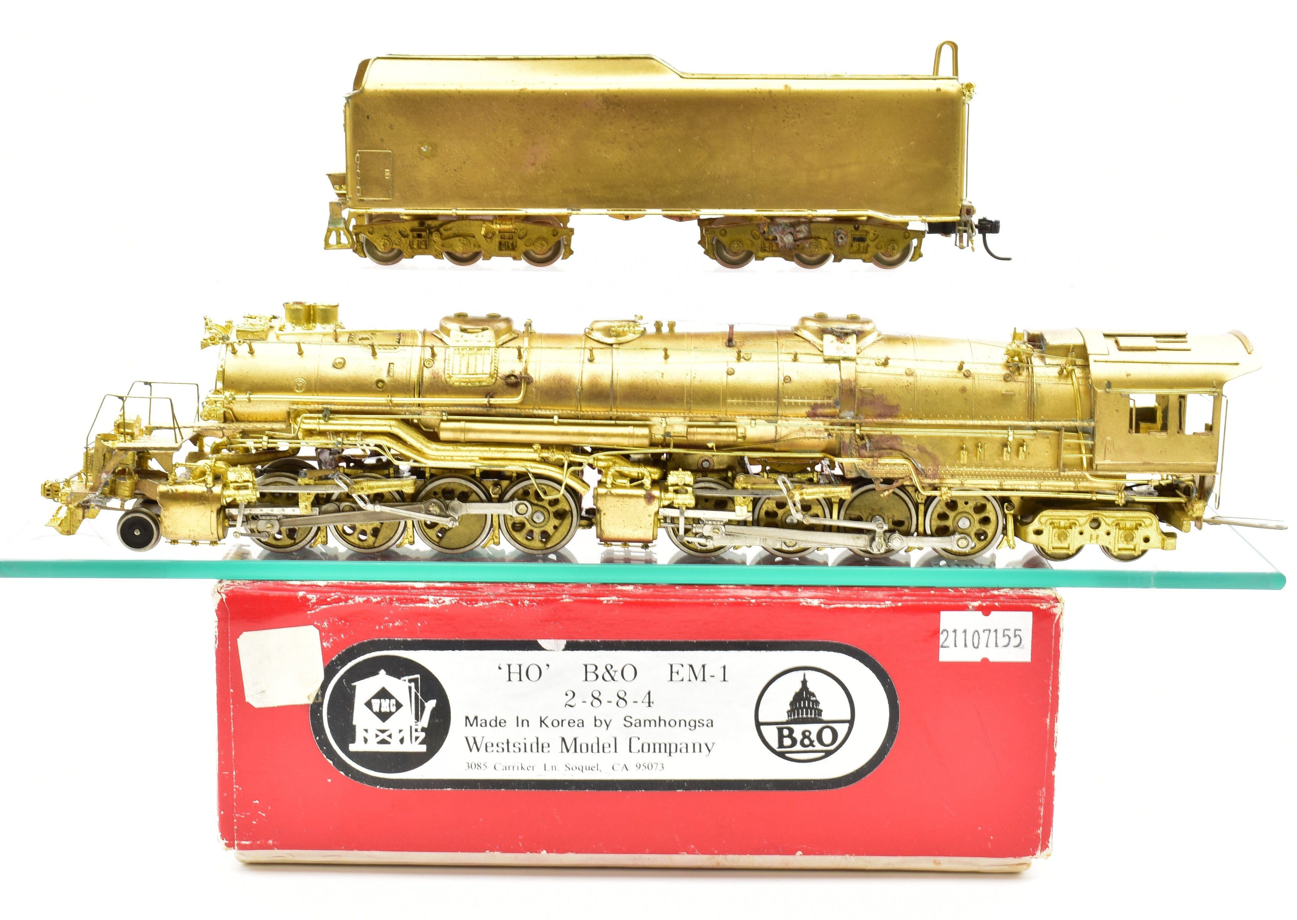 1979 HO Brass Westside Model Co. B&O Baltimore & Ohio EM-1 2-8-8-4 Articulated Model AS-IS