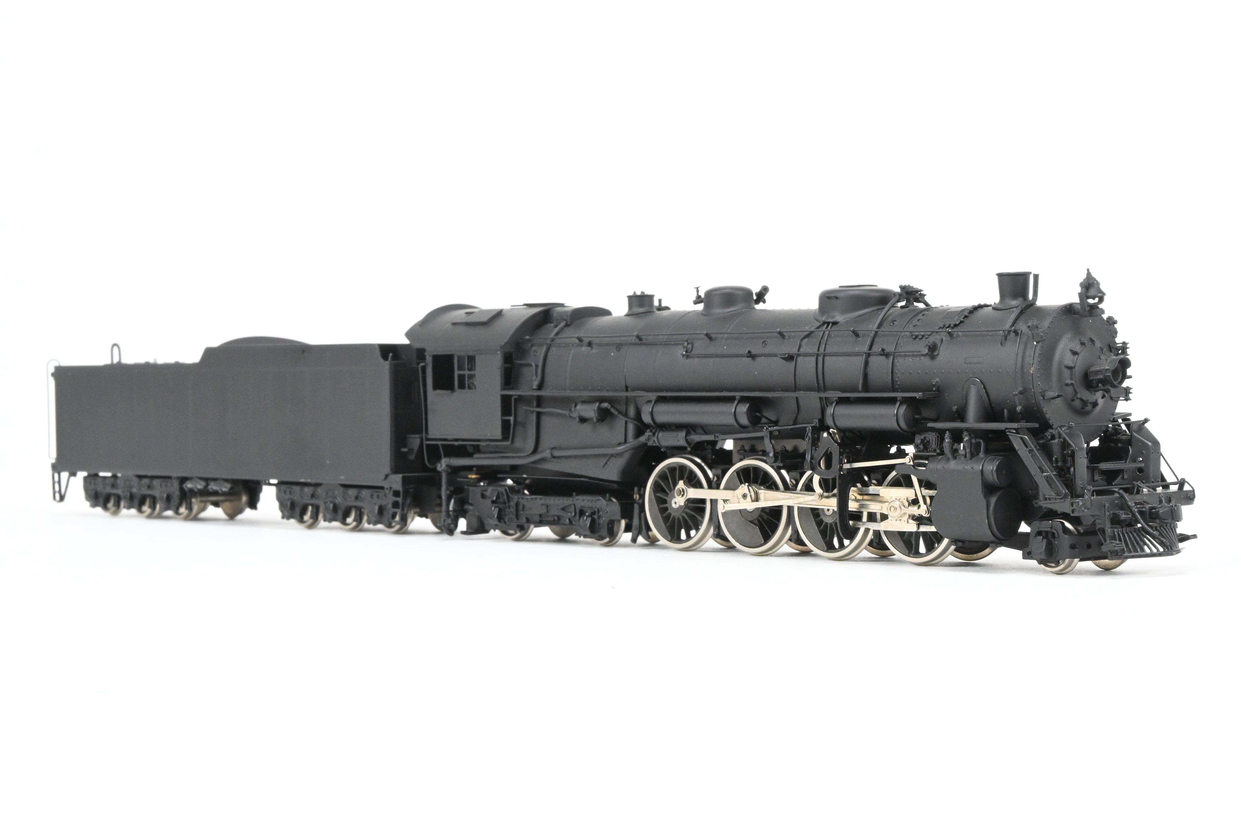 HO Scale Brass Oriental Limited Erie Railroad S-3 2-8-4 Steam Locomotive with Spoked Drivers and FP Configuration