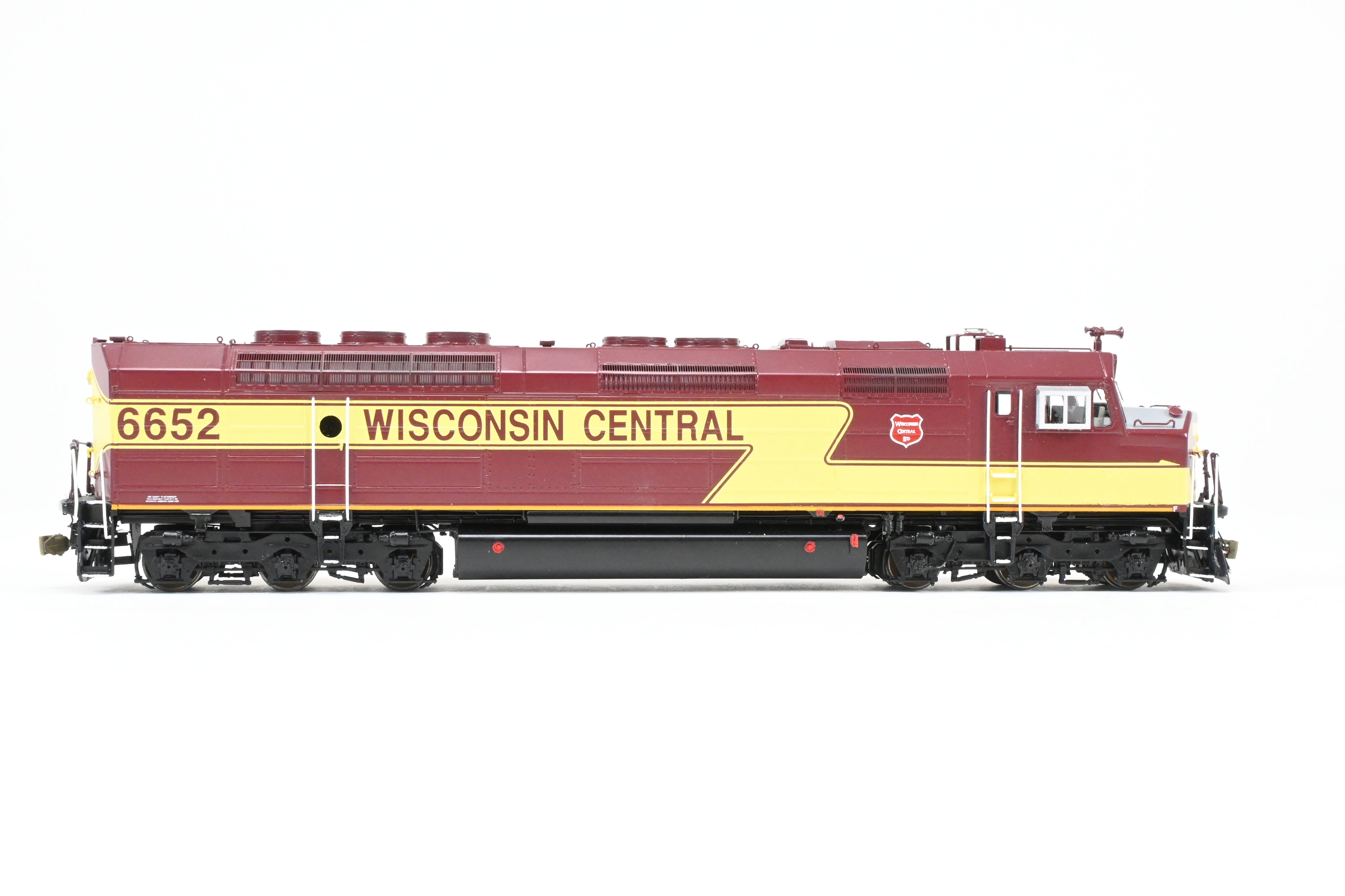 HO Brass OMI - Overland Models' Wisconsin Central EMD FP45 #6652 Maroon/Yellow w/Lights