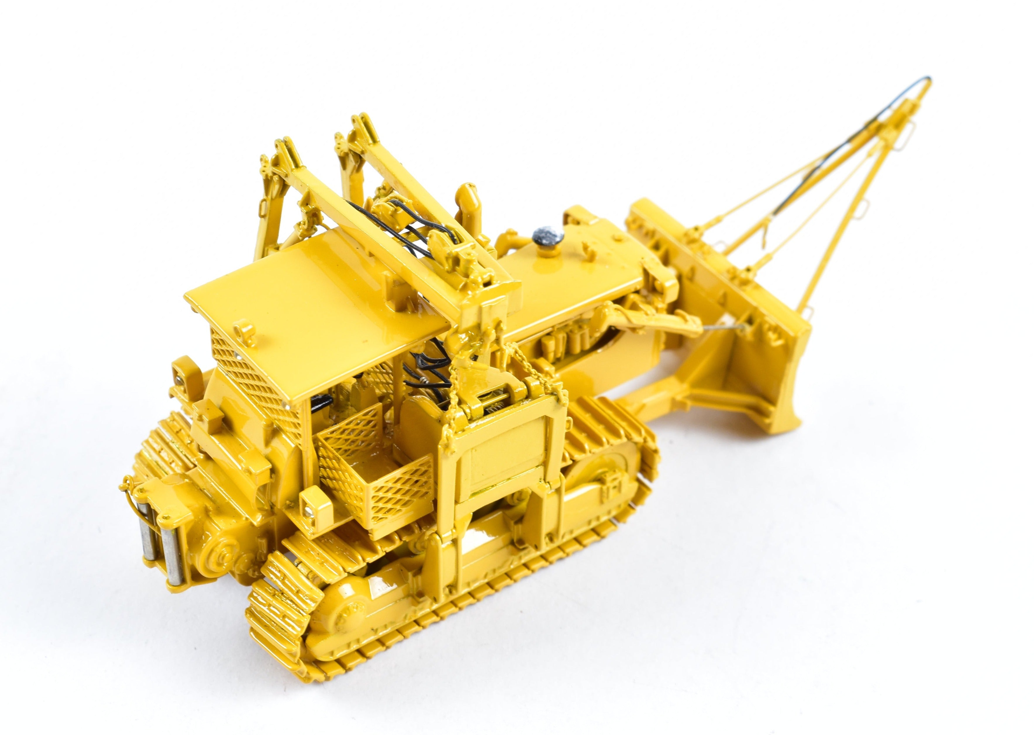 HO Scale Brass Pipe Laying Dozer Model by OMI - Overland Models, Inc. Featuring D&RGW - Denver & Rio Grande Western Design in Factory - Painted FP Yellow