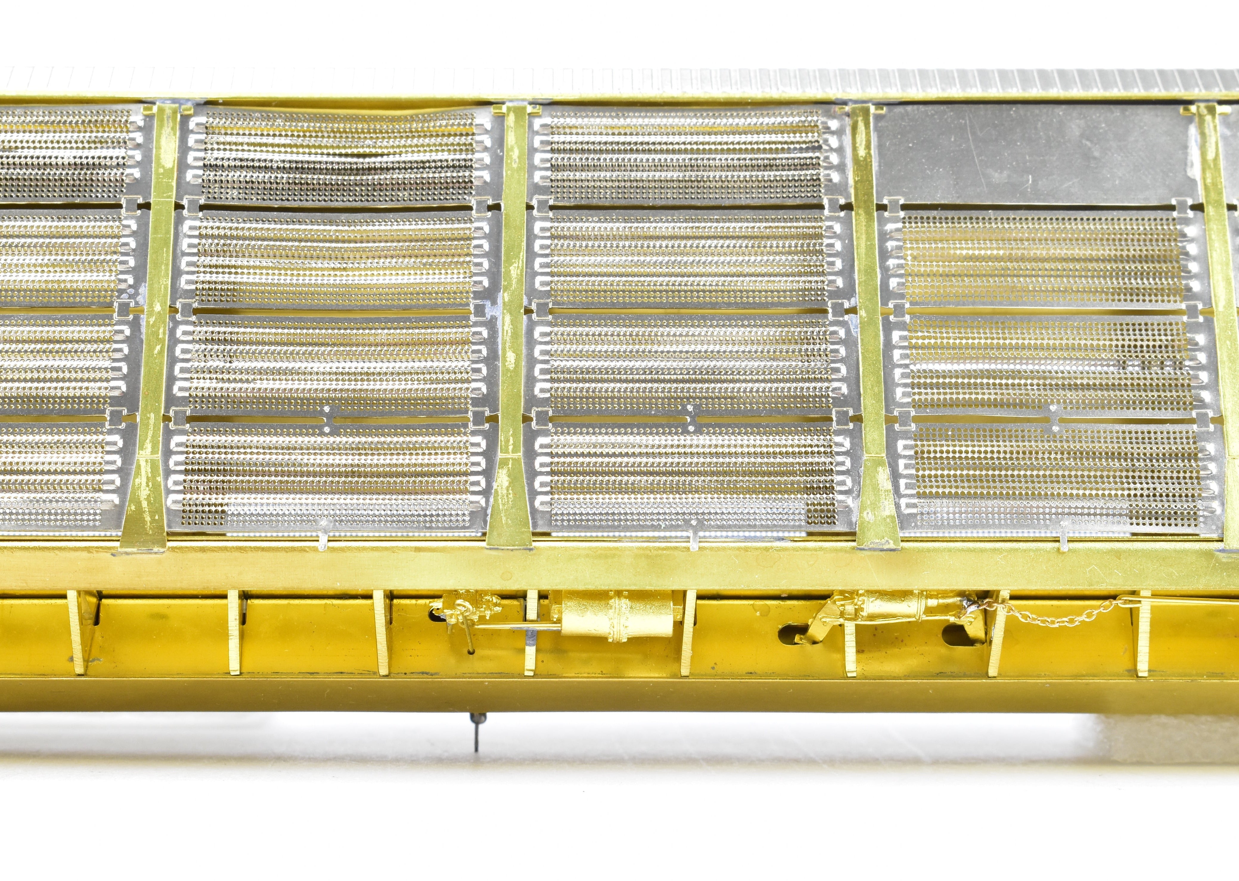 HO Scale Brass Model Train Auto Rack Tri - Level with Mesh End Doors from Overland Models, Inc. Representing Southern Pacific Car No. 517006